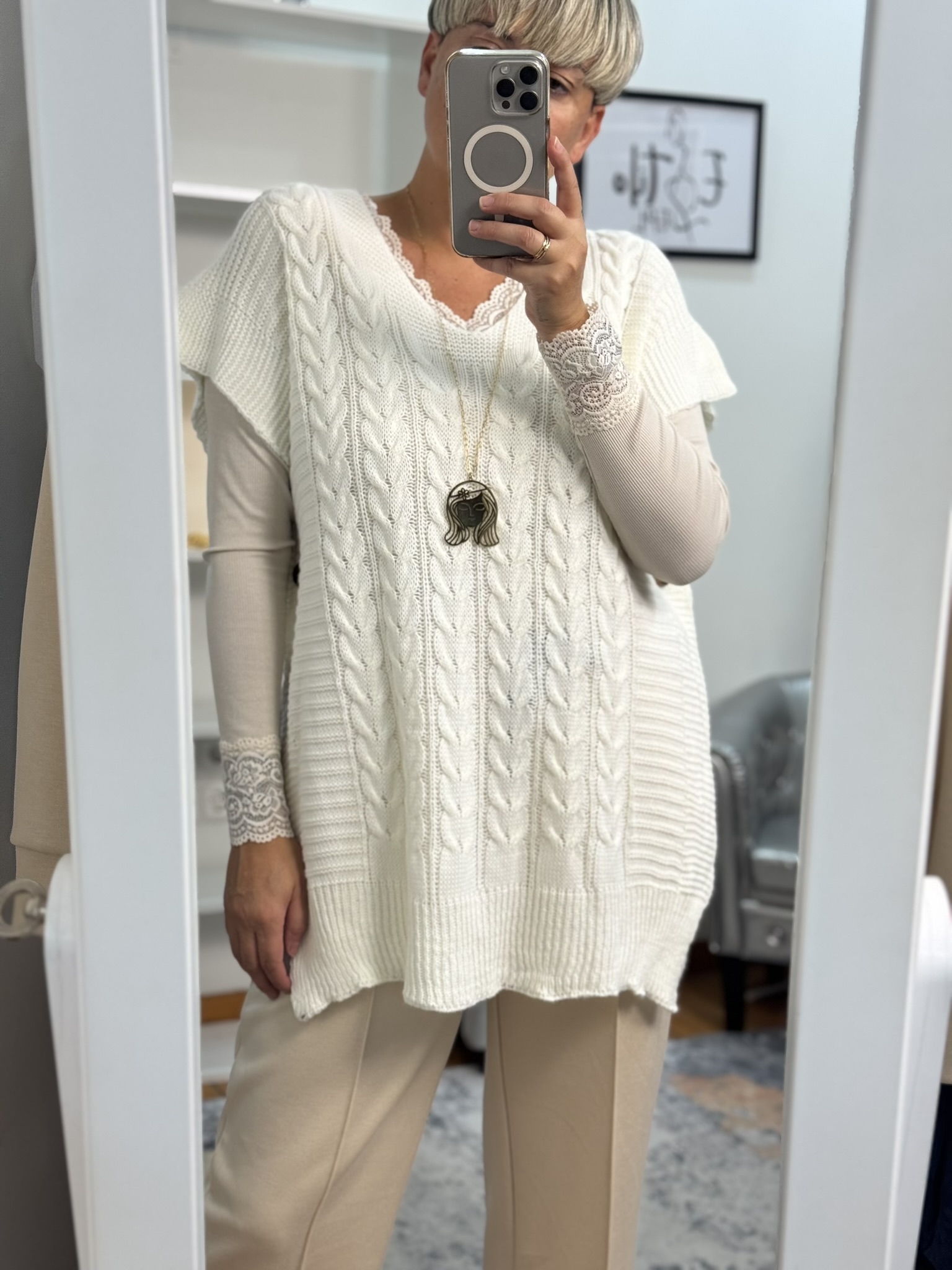 Chaleco punto oversize