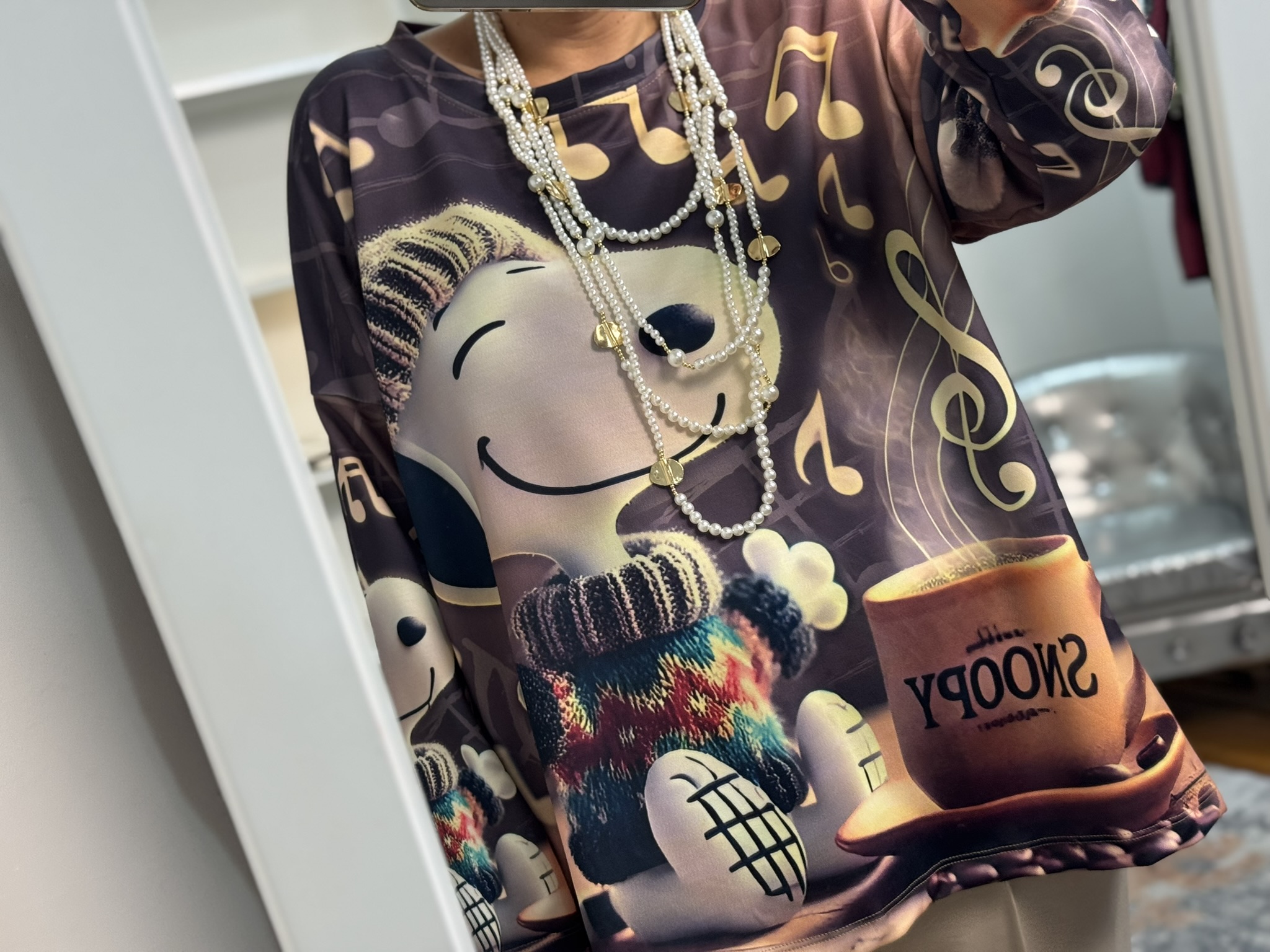 Sudadera snoopy café