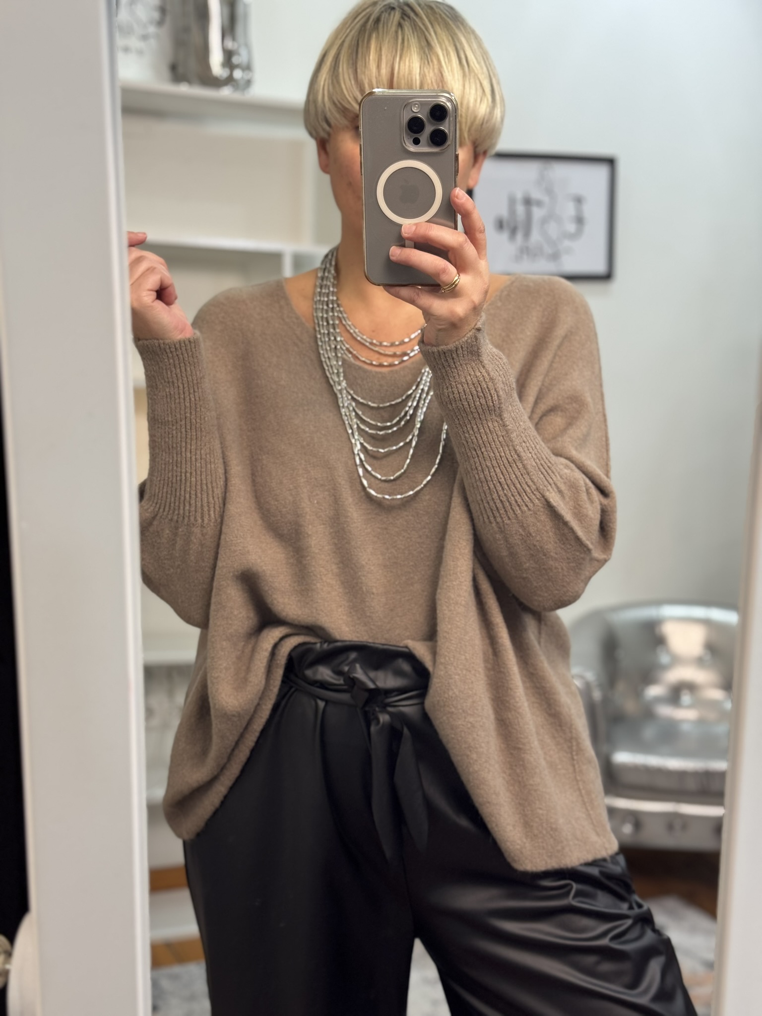 Jersey punto efecto cashmere