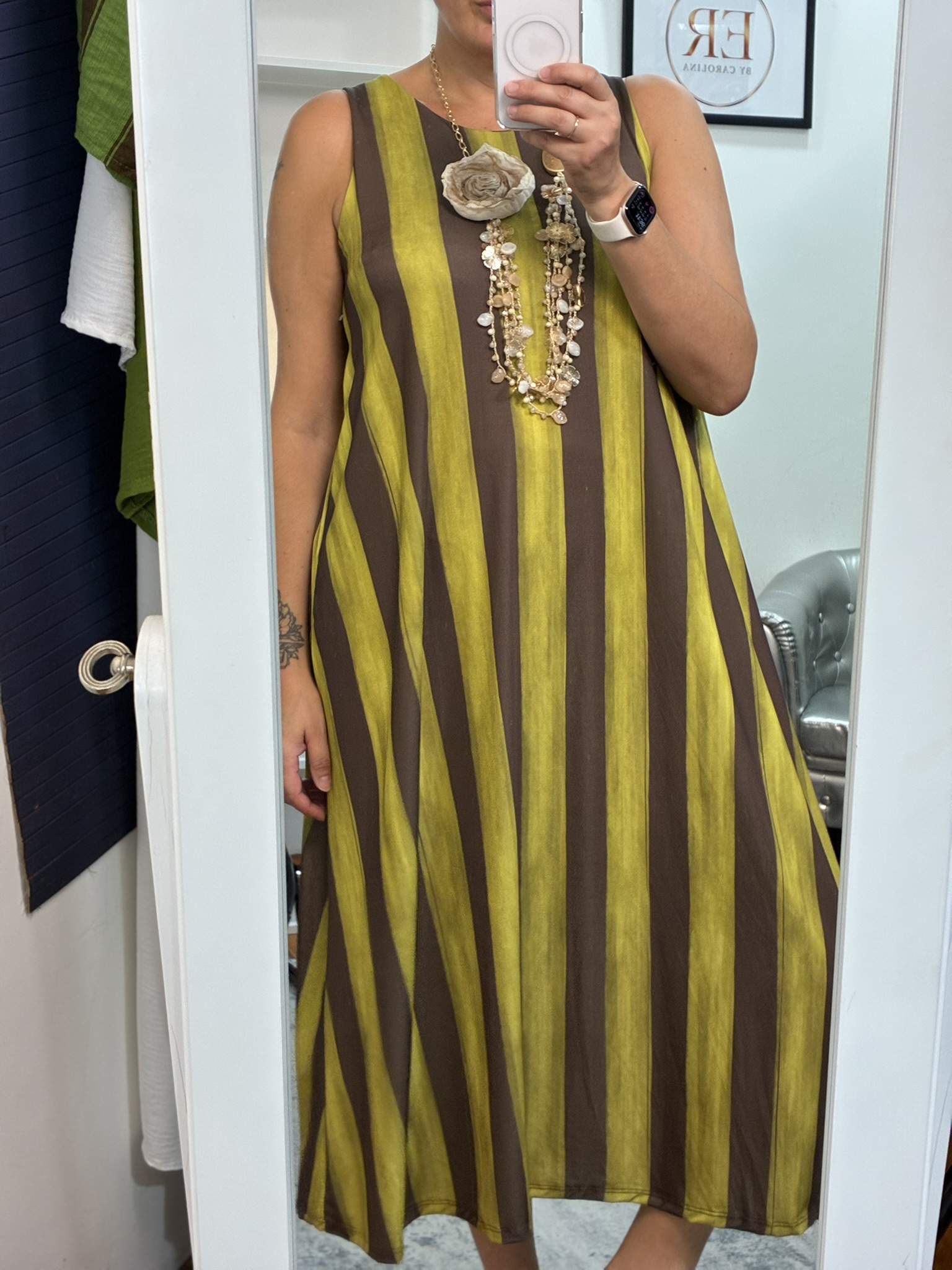 Vestido tela fría evasé