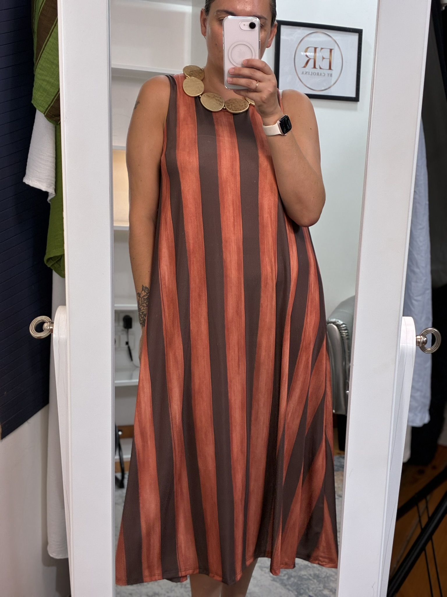Vestido tela fría evasé
