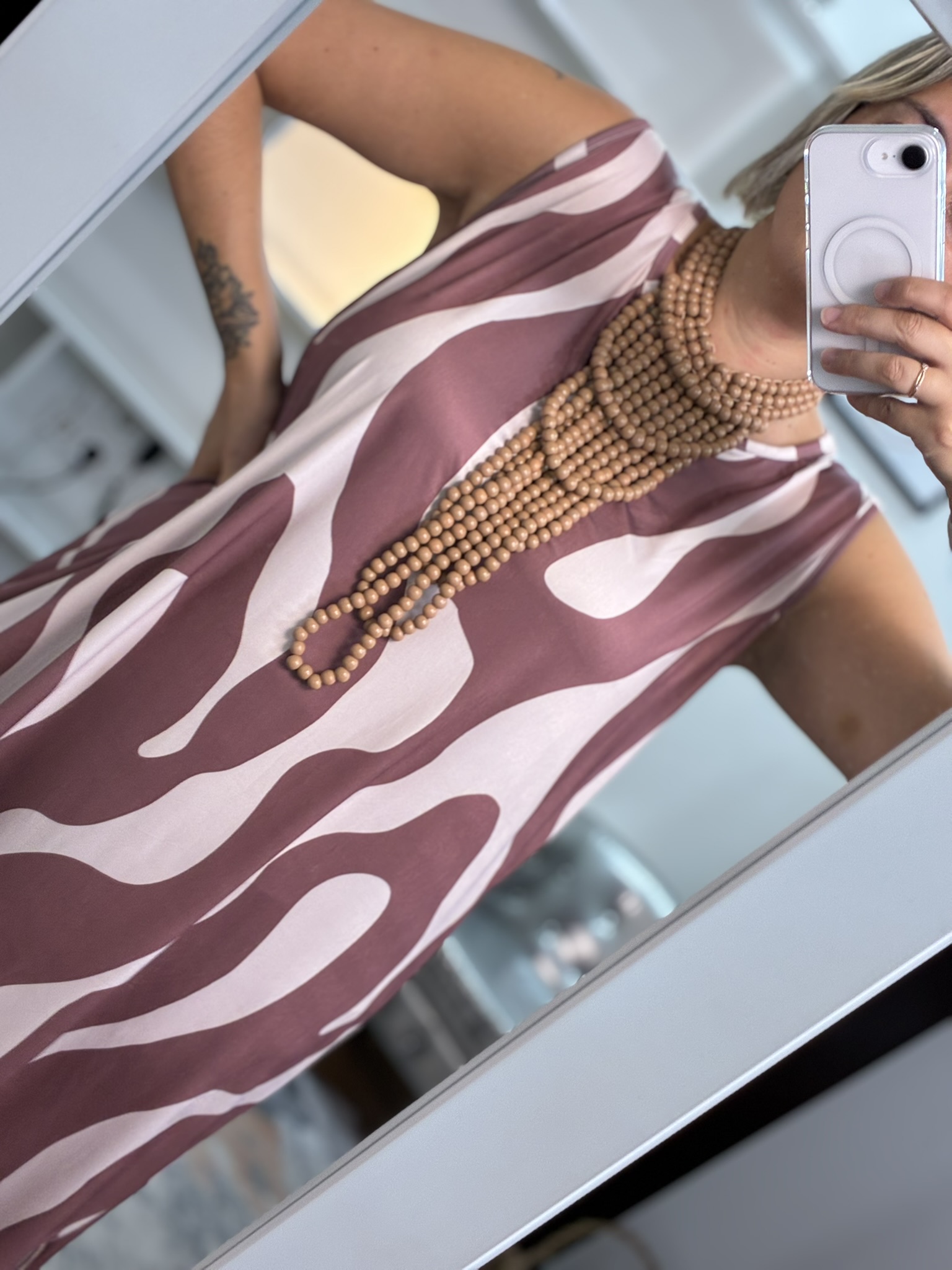 Vestido ondas tela fría