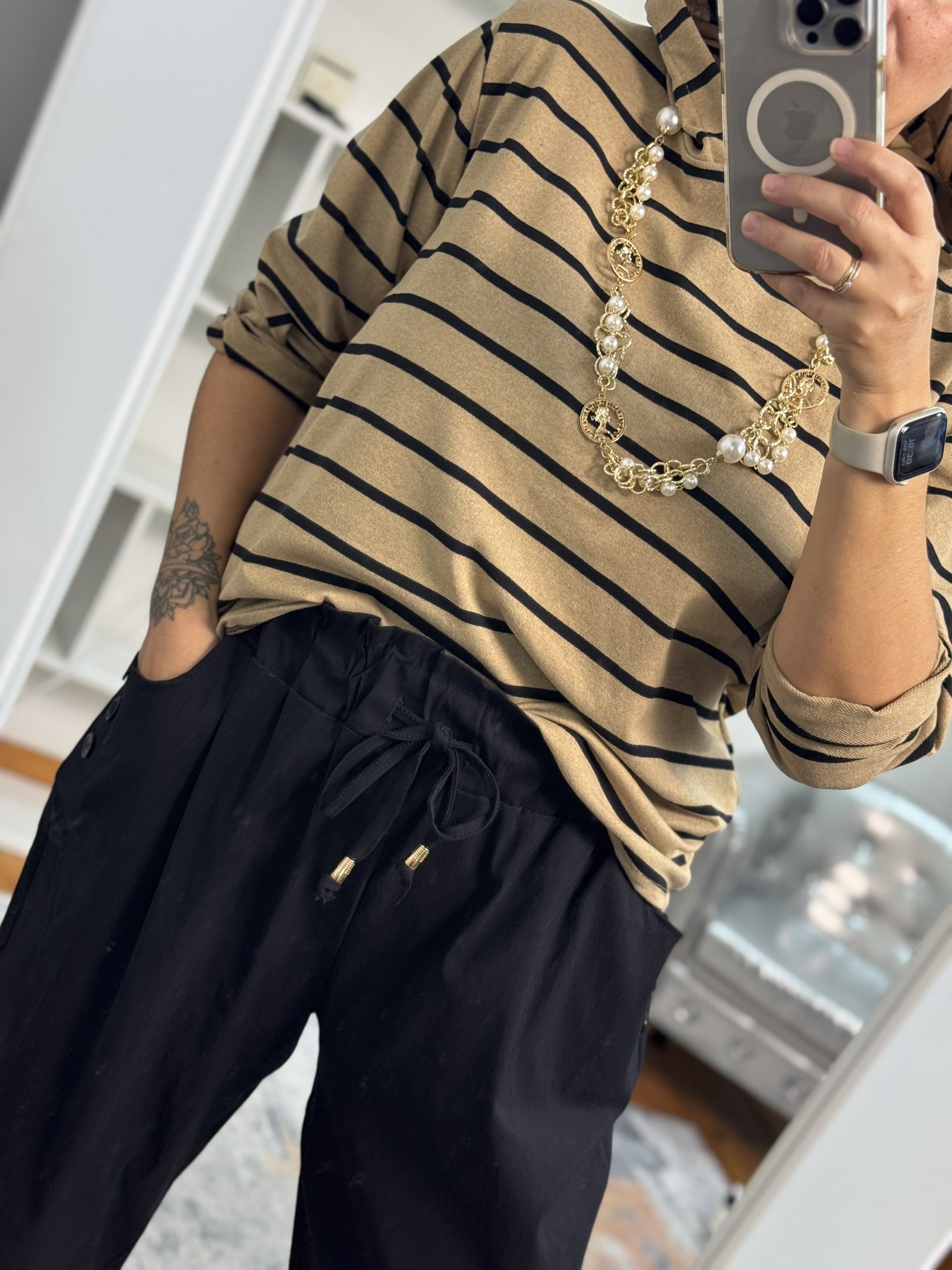 Sudadera ligera rayas marino