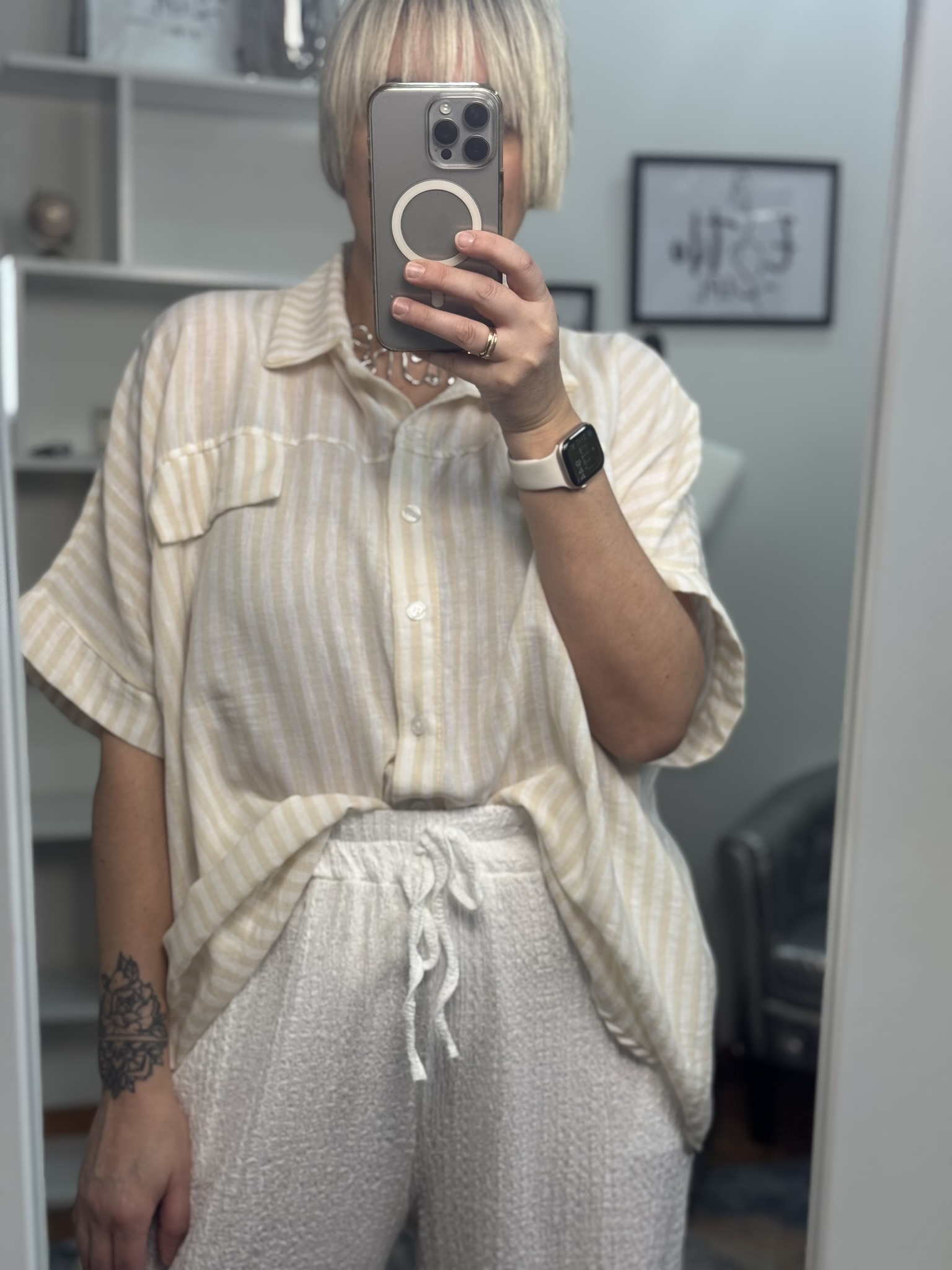 Camisa rayas corte oversize