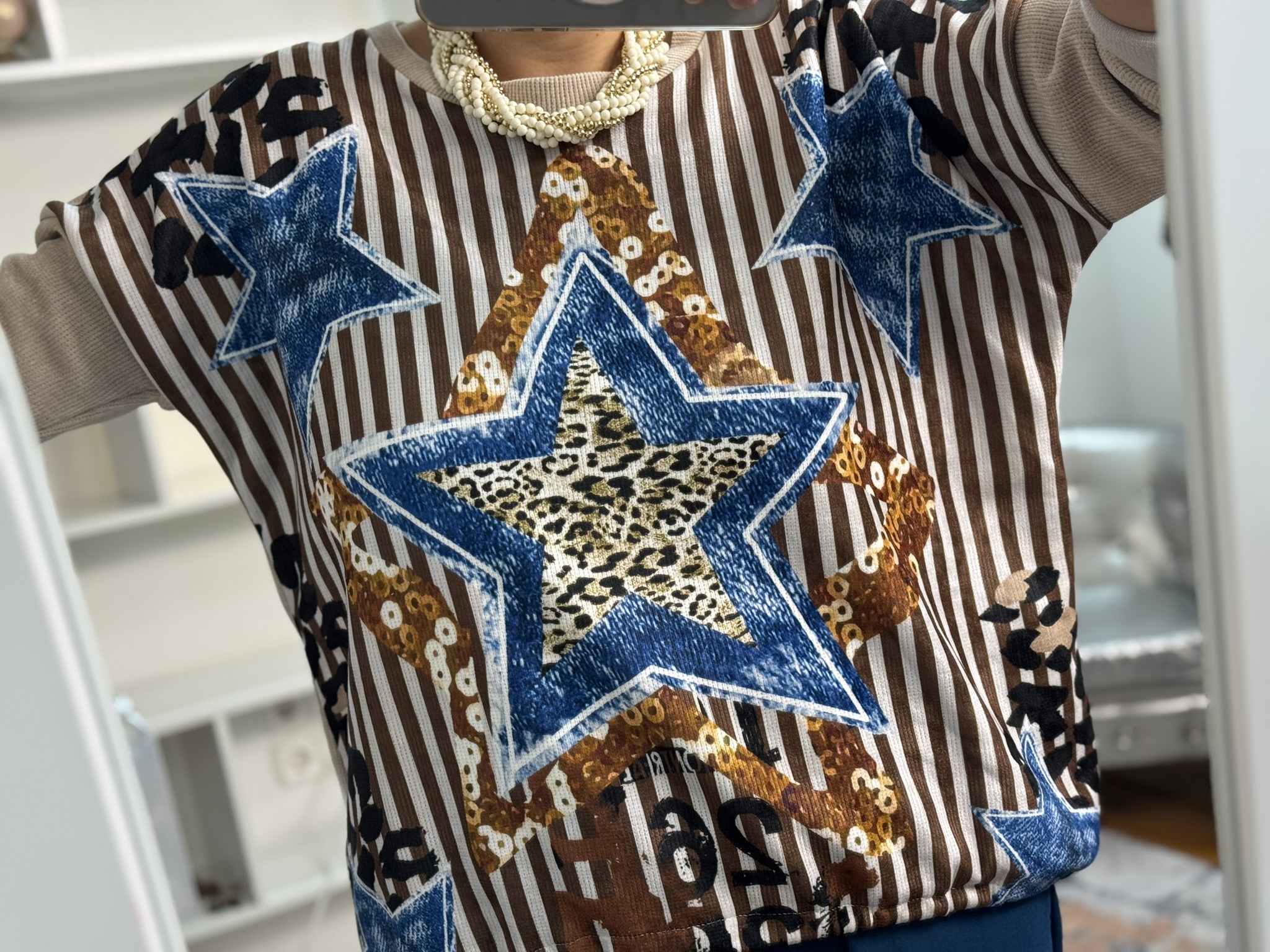 Sudadera micro pana estrella