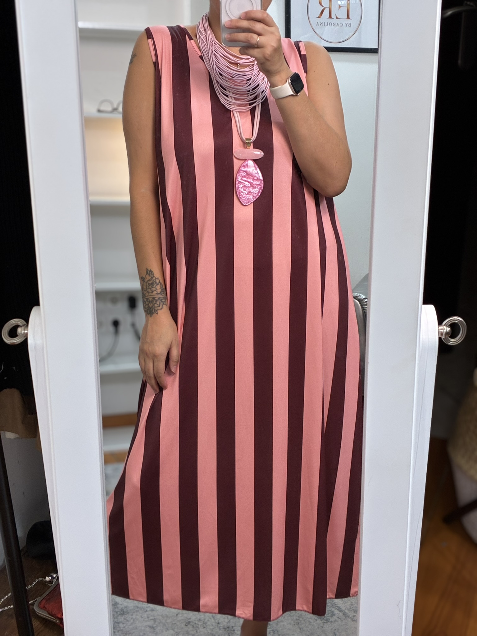 Vestido rayas tela fría 