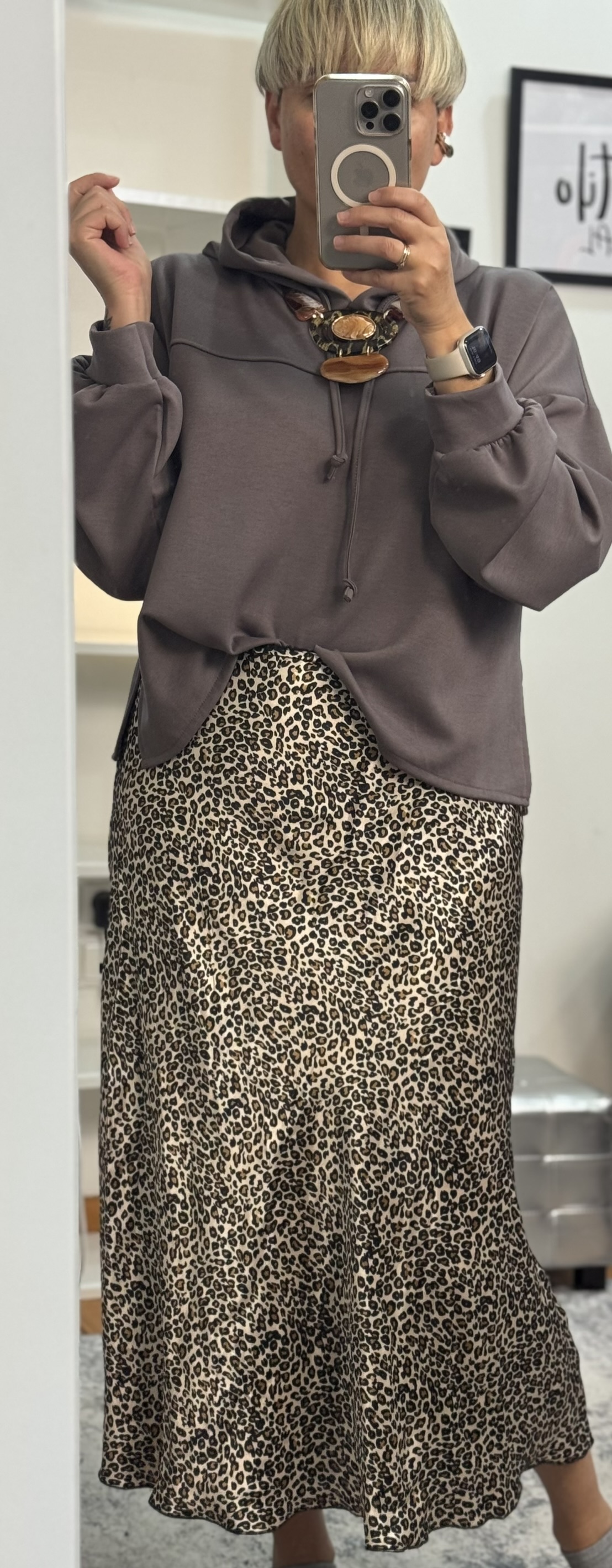 Falda satin animal print