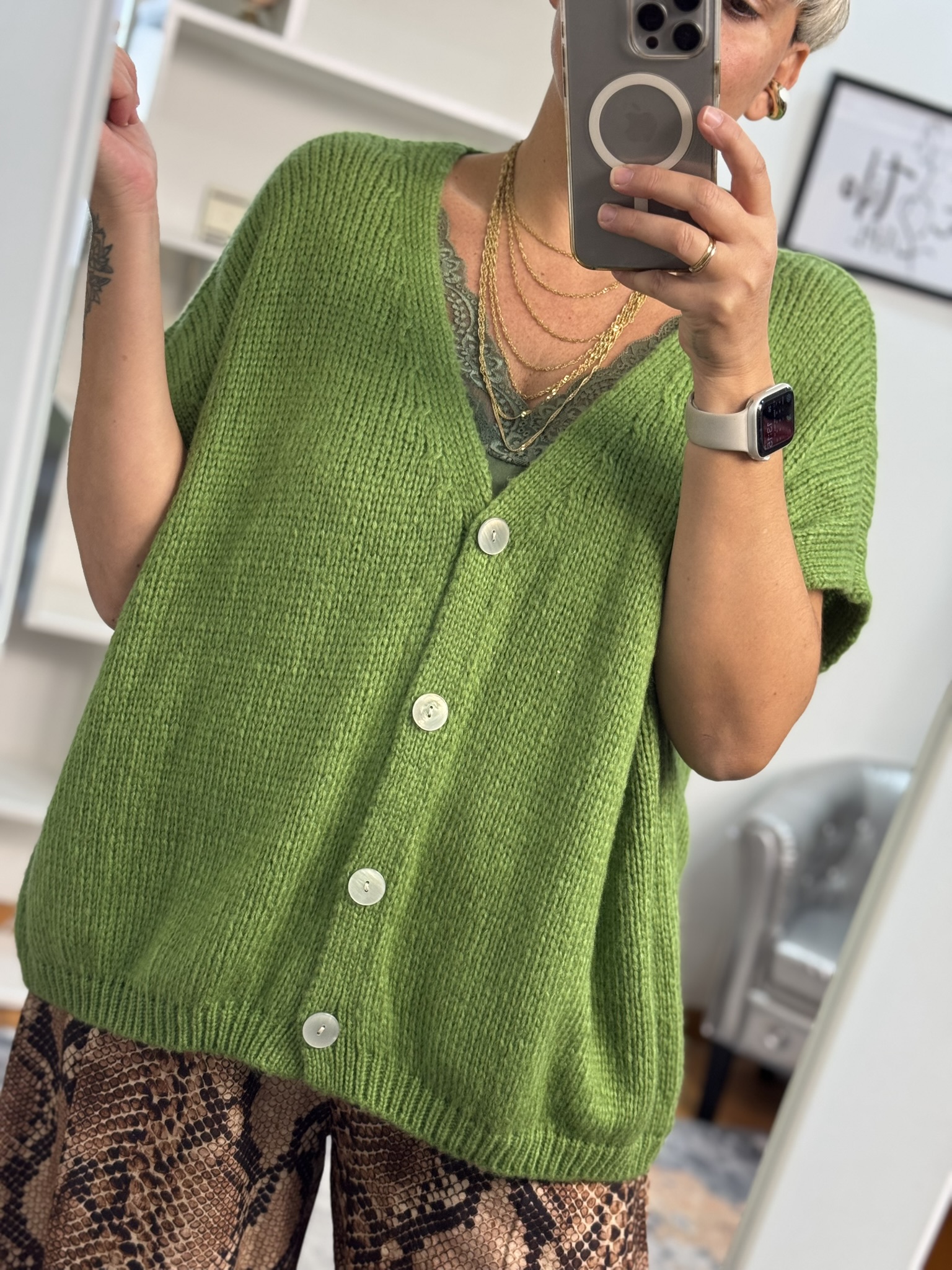 Chaleco de punto oversize 