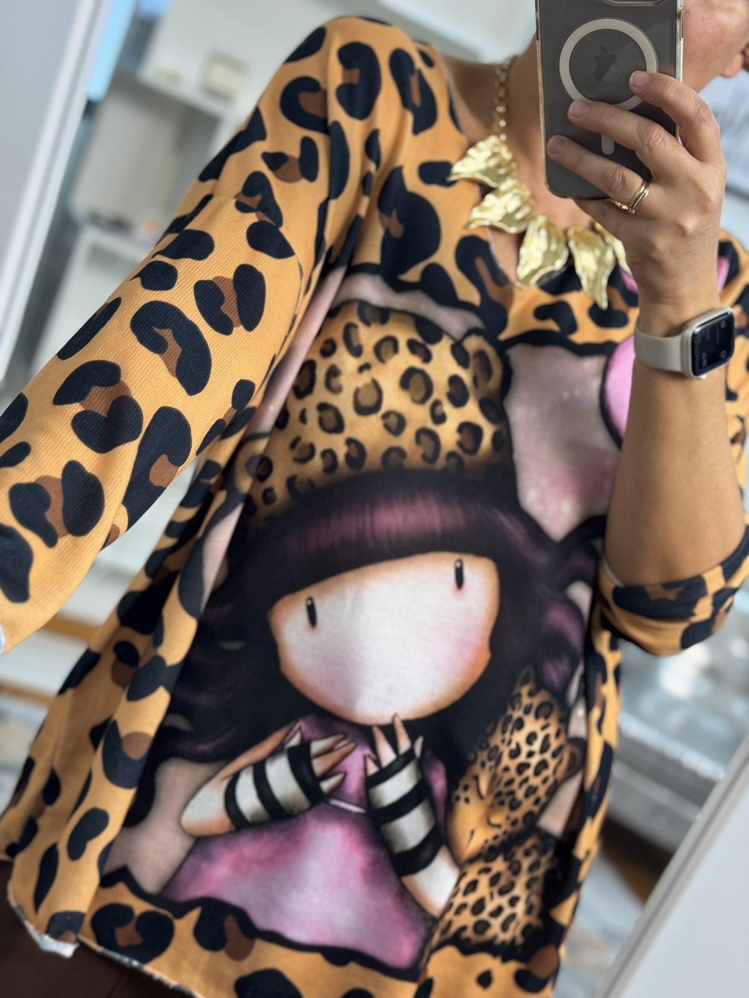 Camiseta animal print muñeca