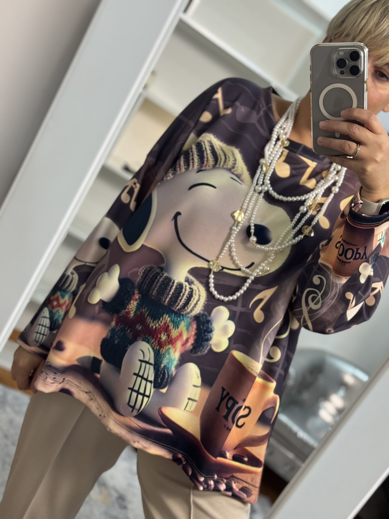 Sudadera snoopy café