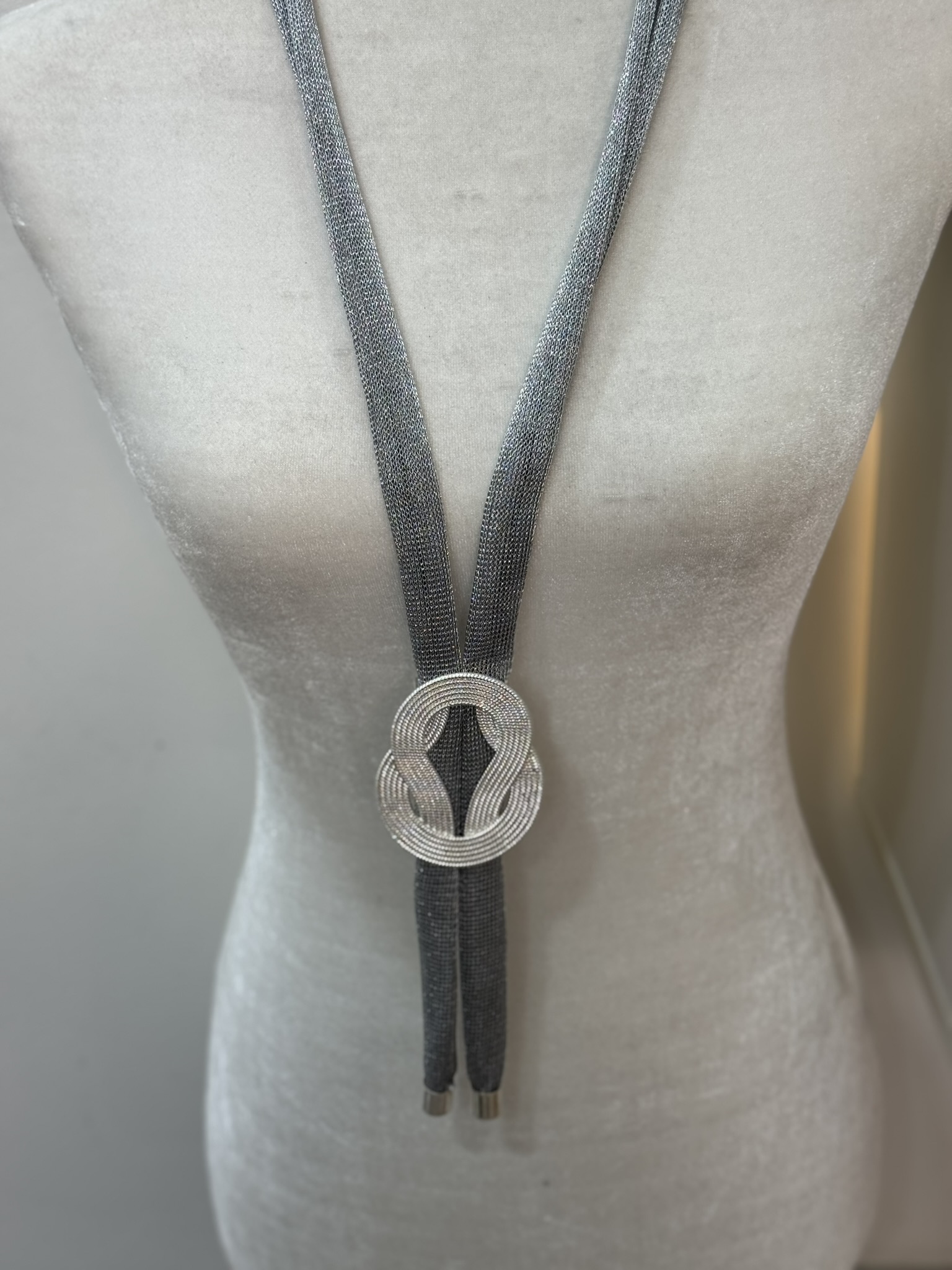 Collar tela metalizado 