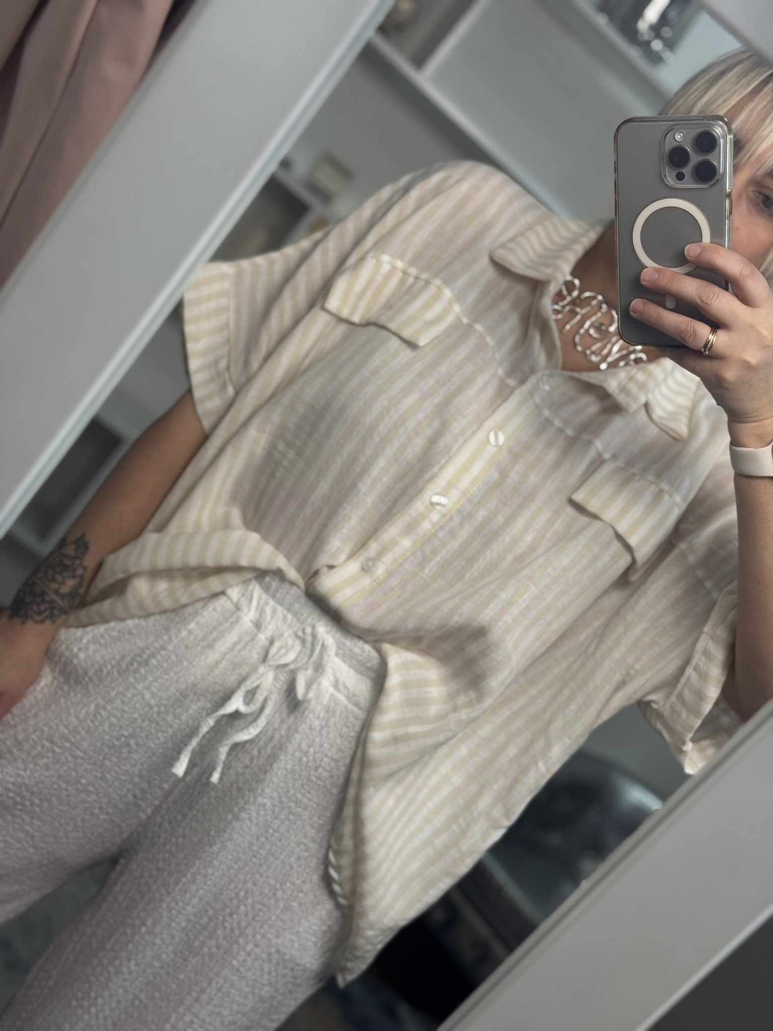 Camisa rayas corte oversize