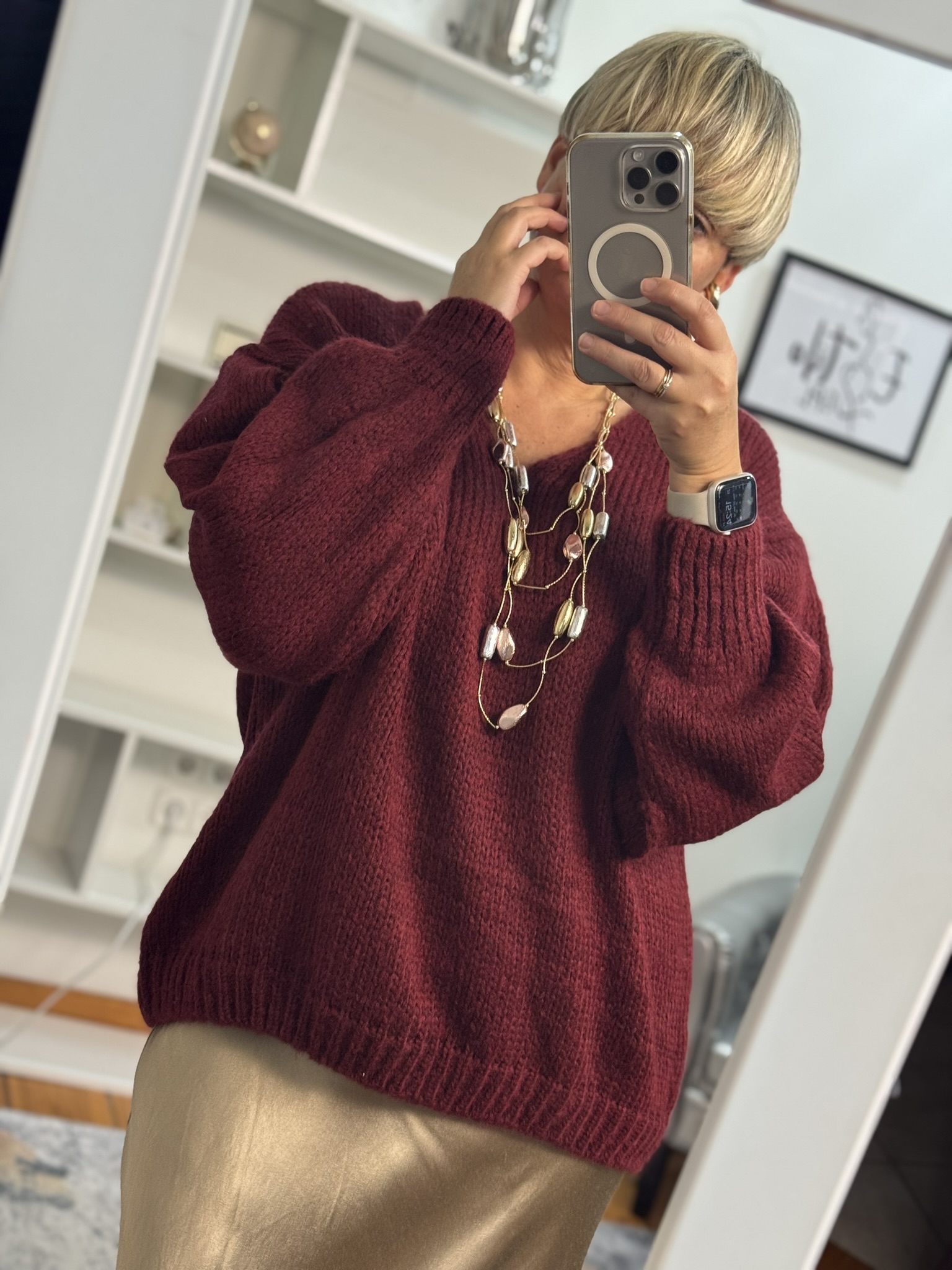 Jersey pico oversize con mohair