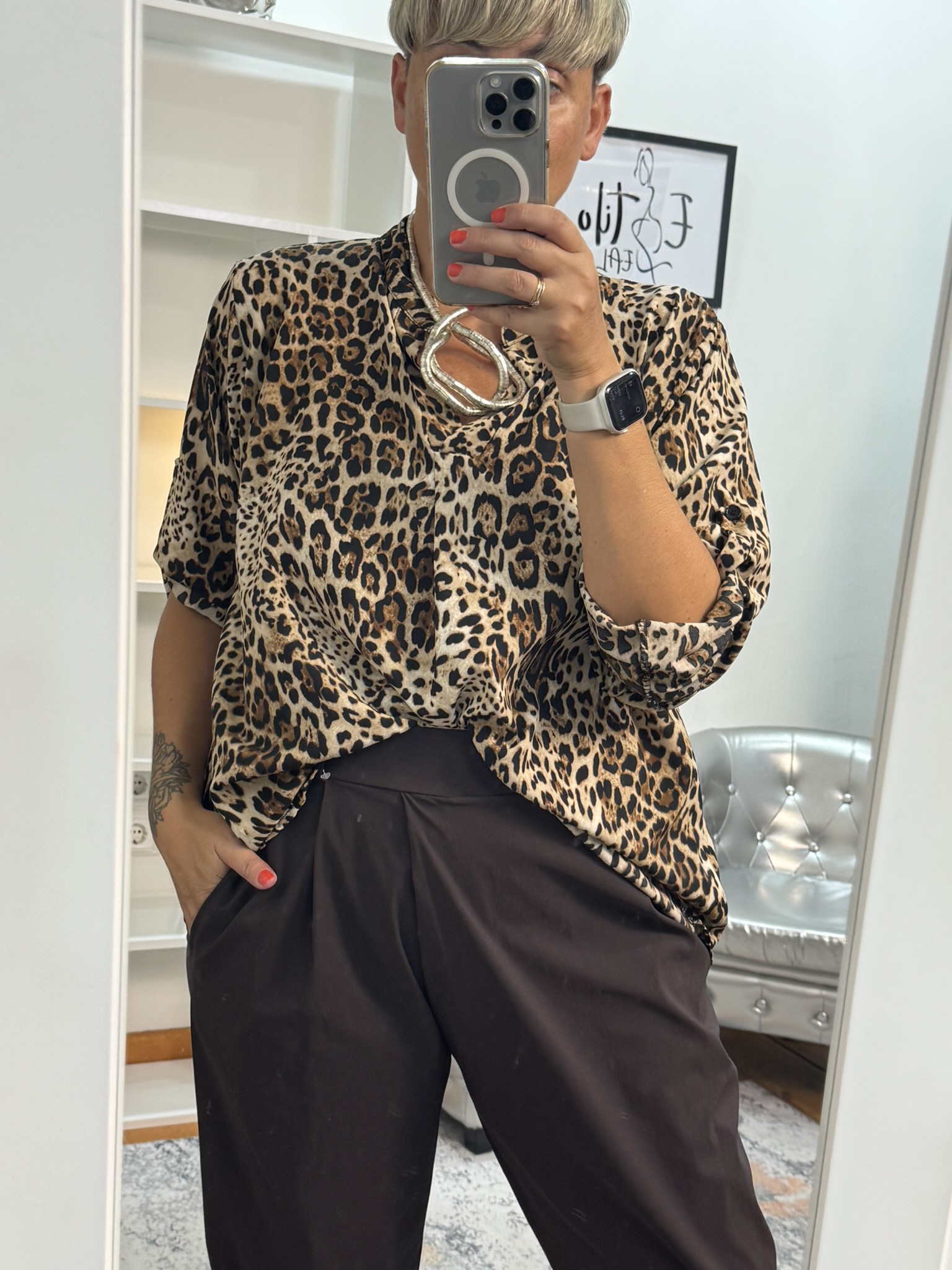 Camisa fluida leopardo