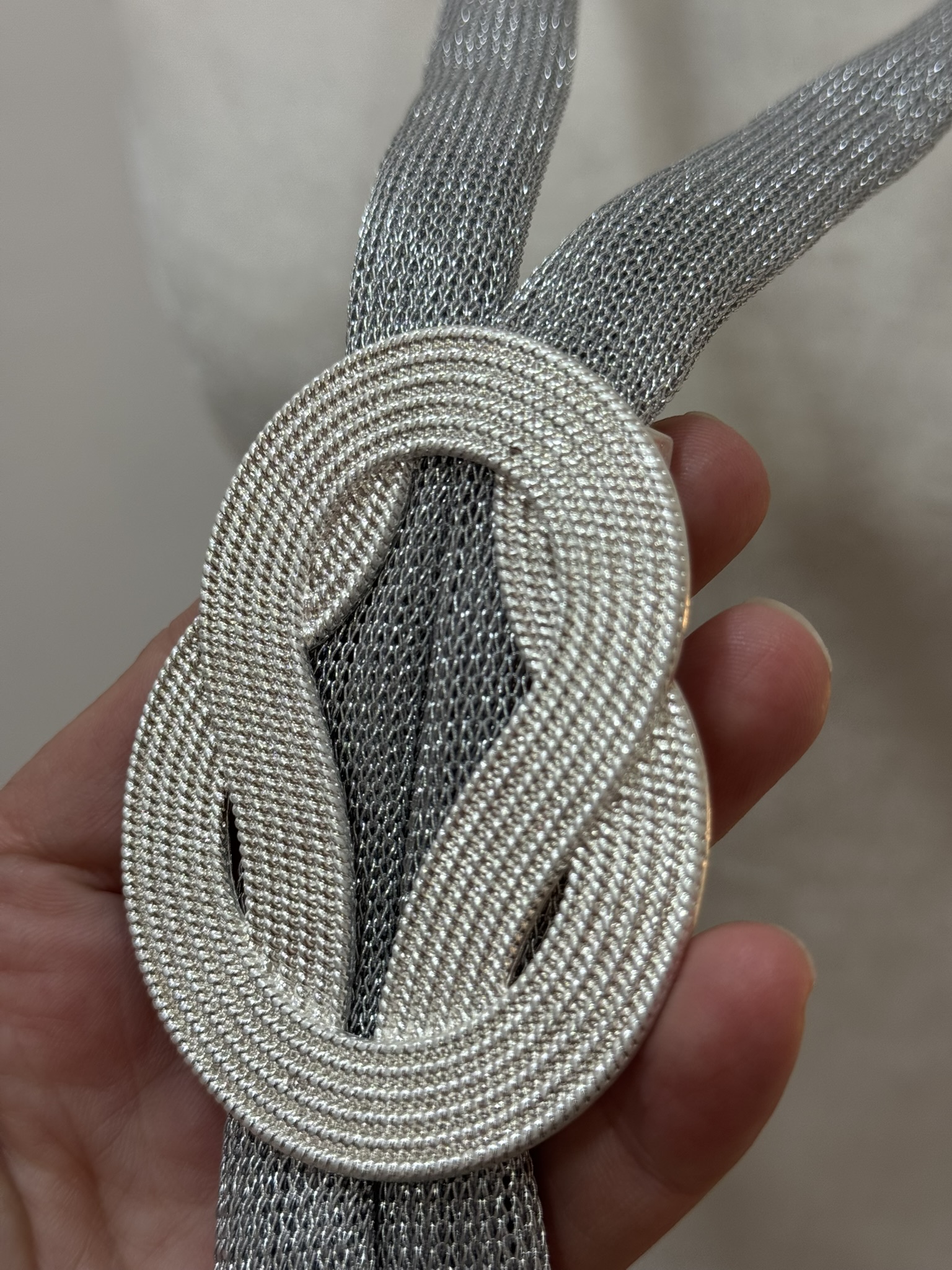 Collar tela metalizado 