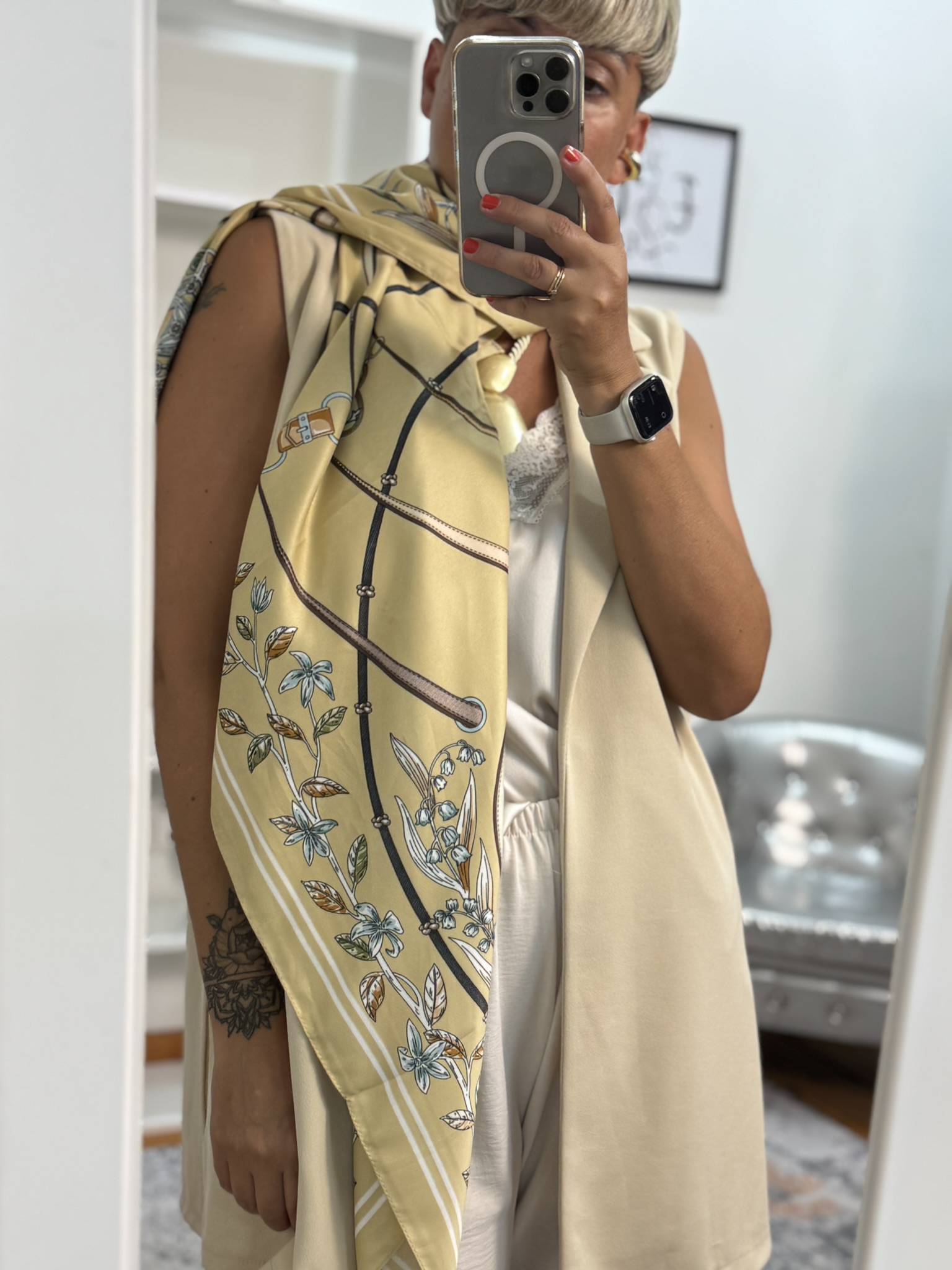 Maxi pañuelo mariposas