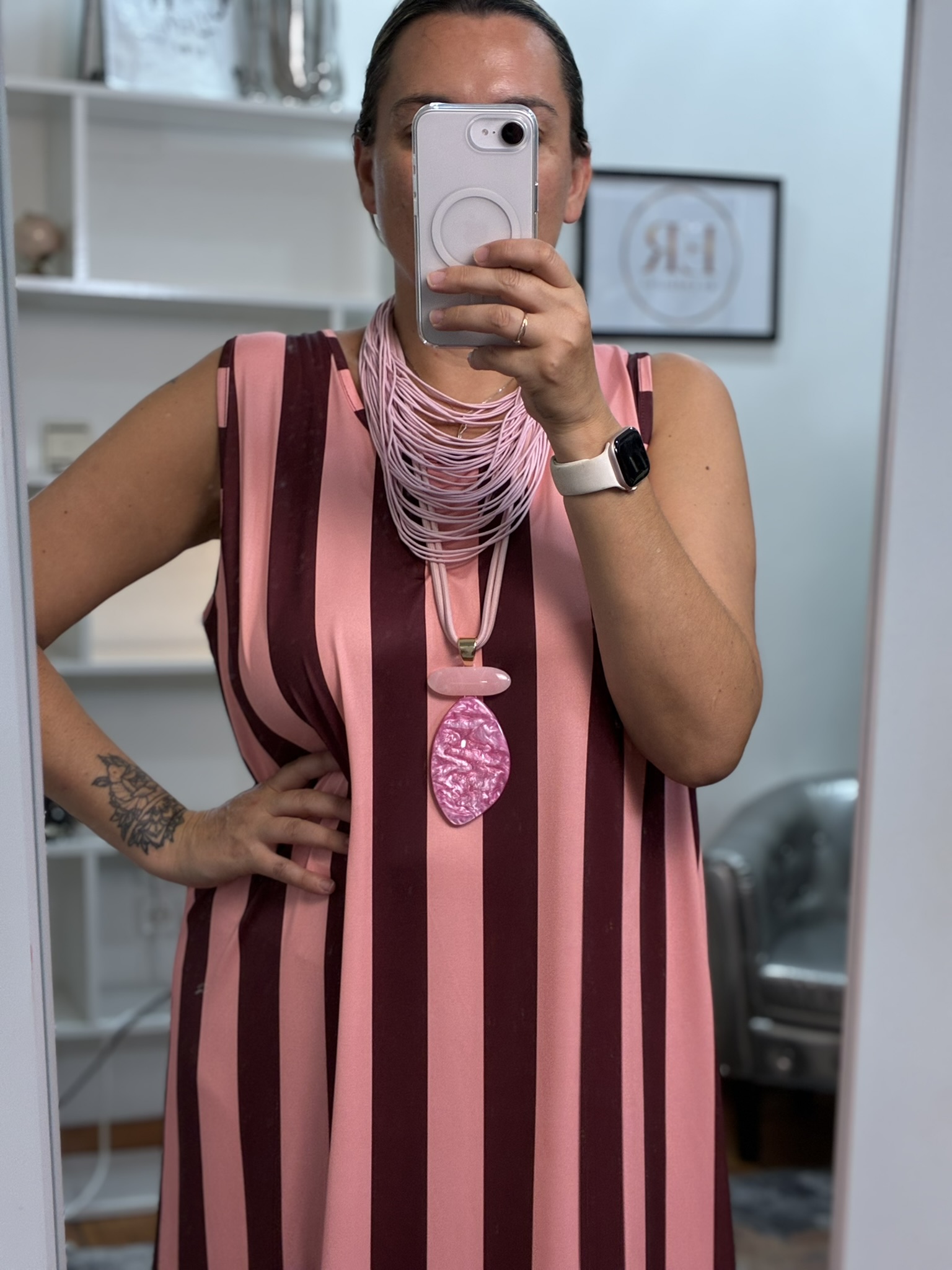 Vestido rayas tela fría 