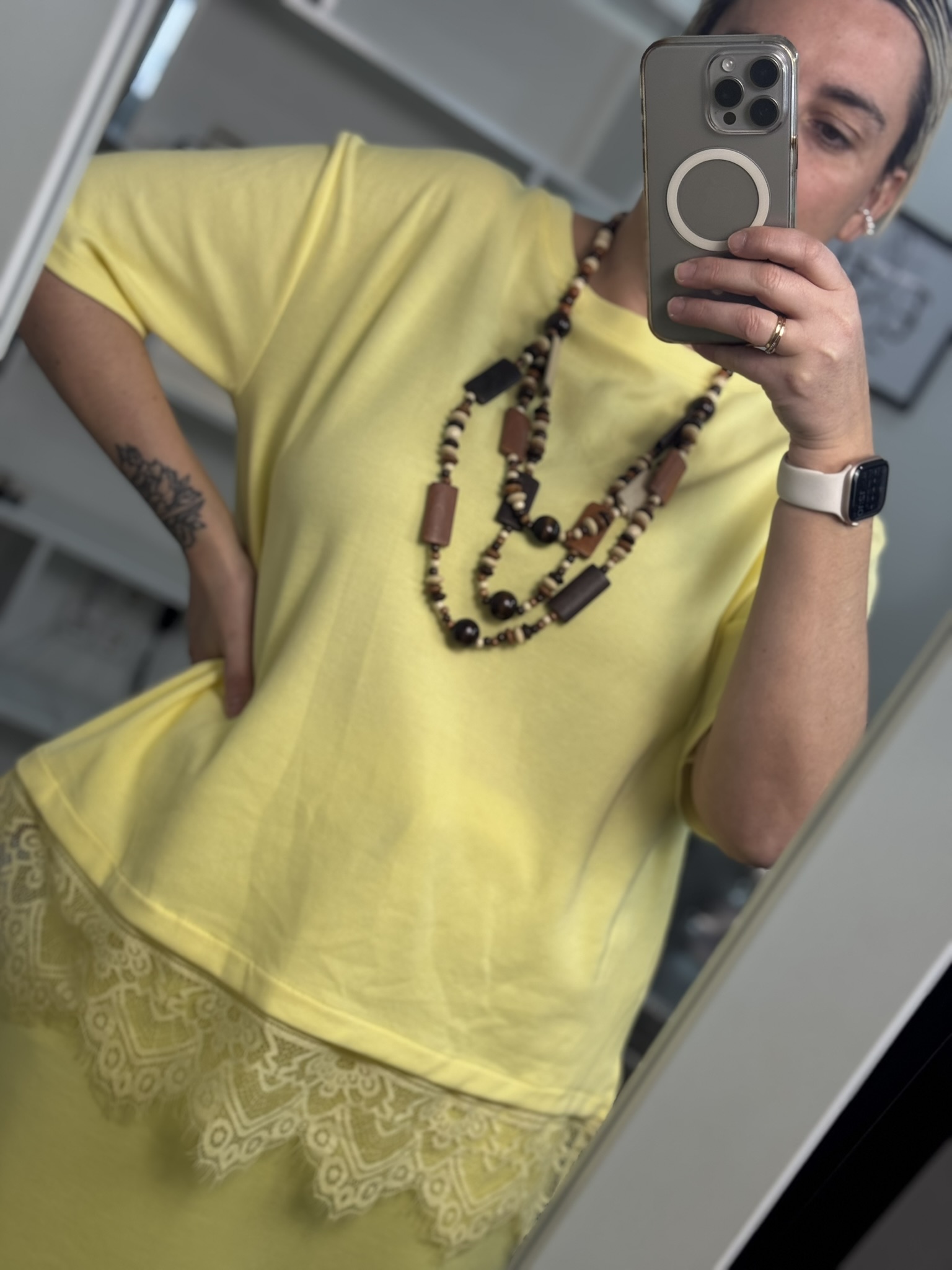 Collar boho detalle rectángulos