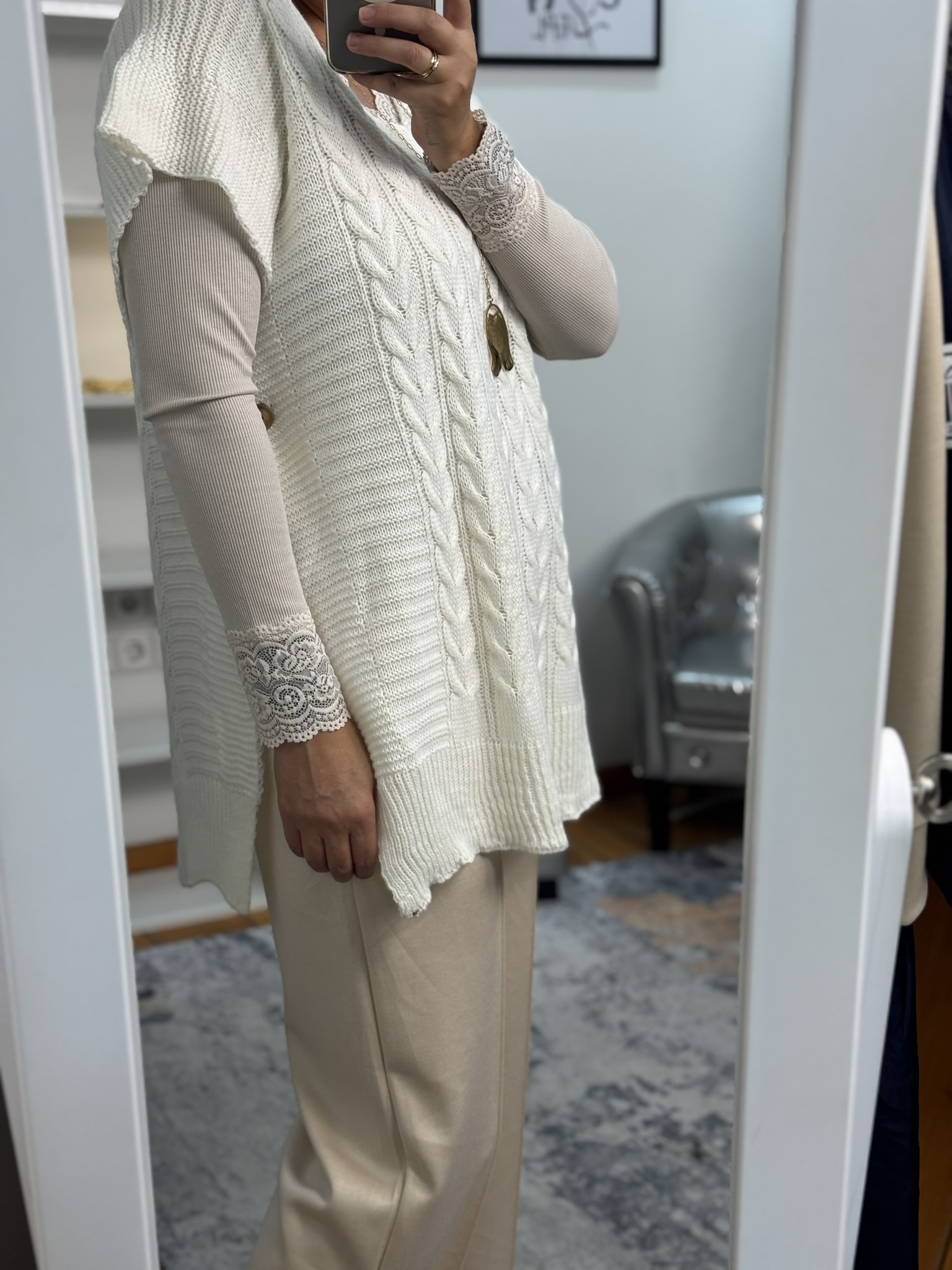 Chaleco punto oversize