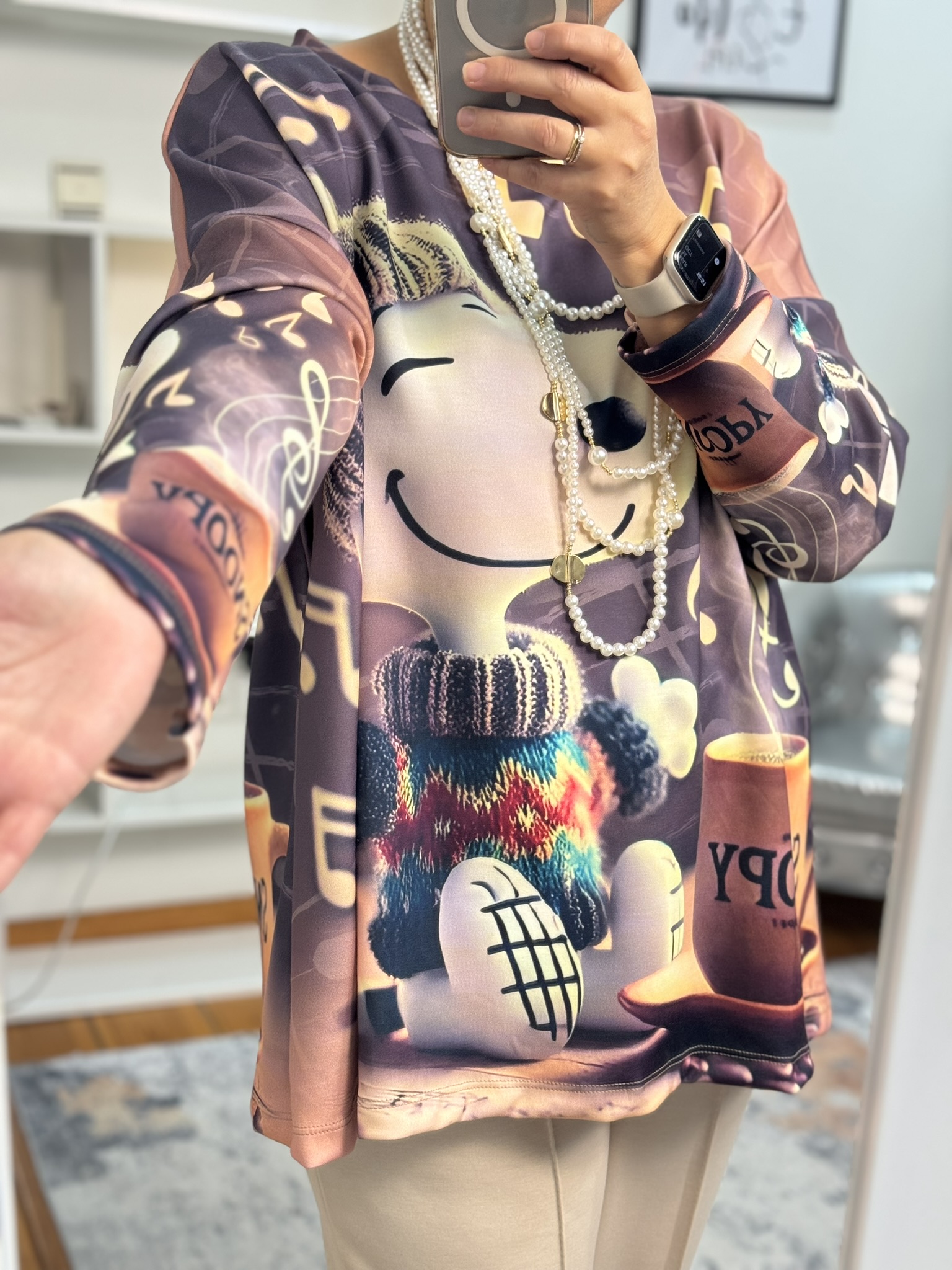Sudadera snoopy café
