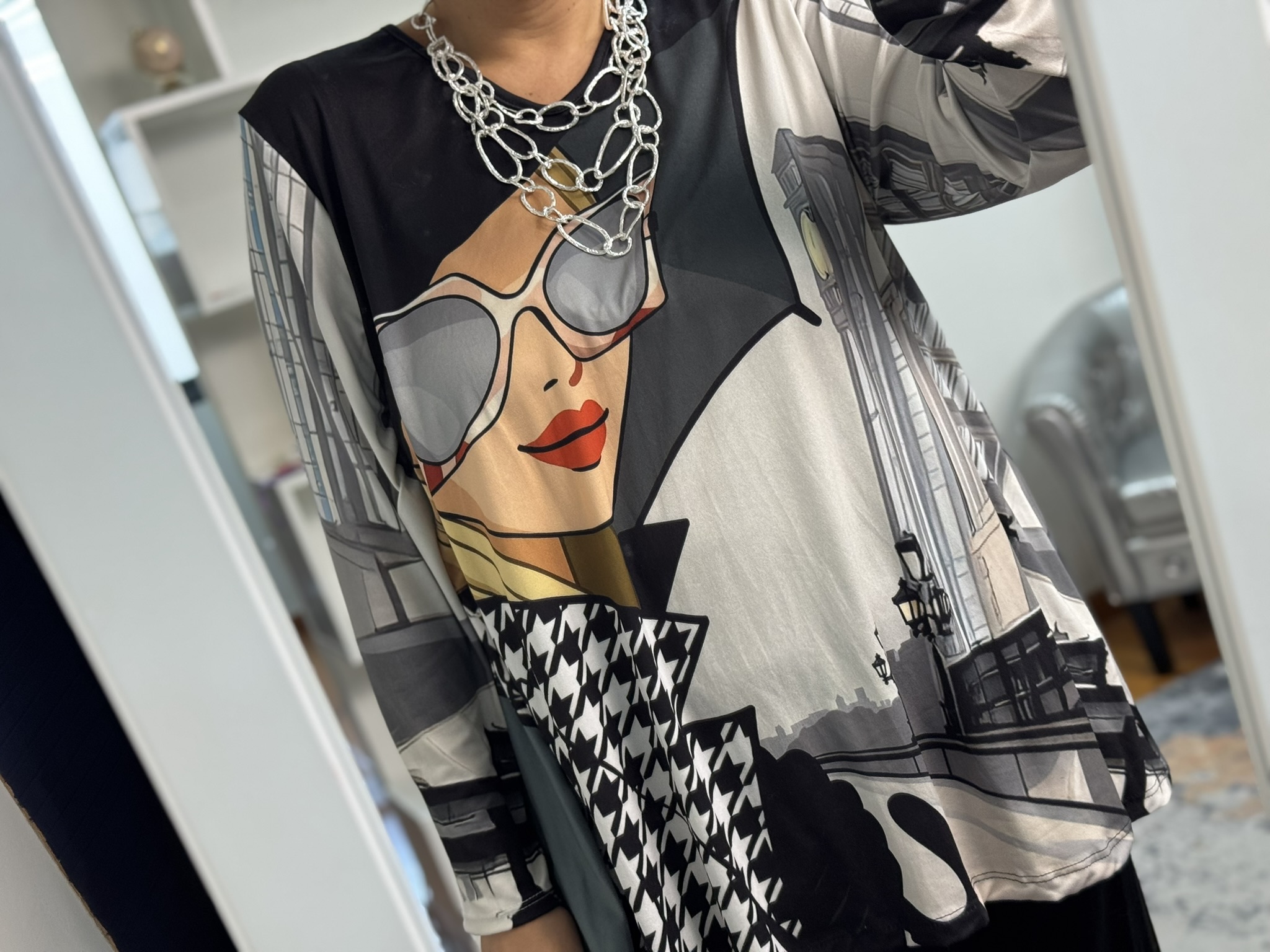 Camsieta estampada chica ciudad