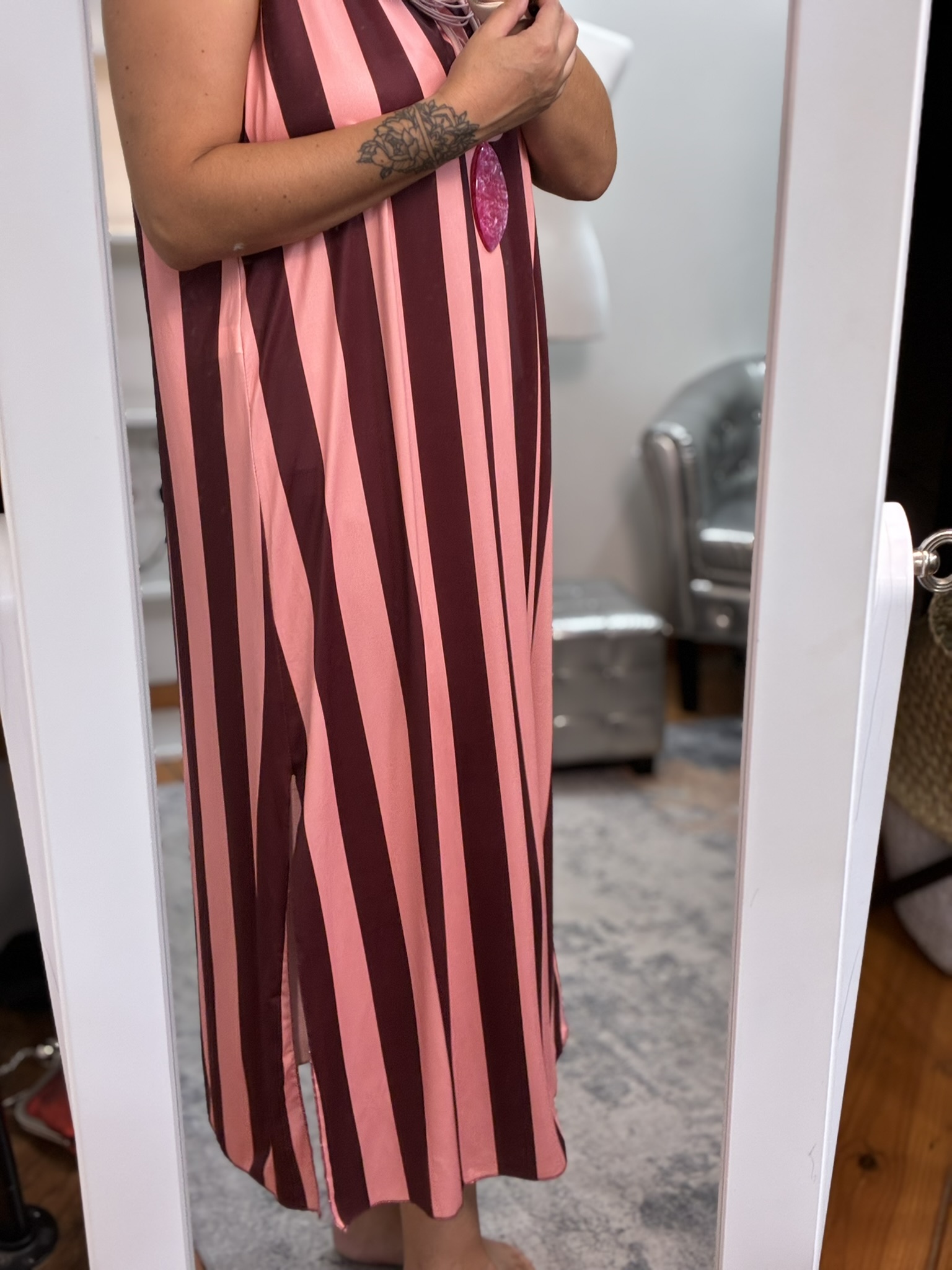 Vestido rayas tela fría 
