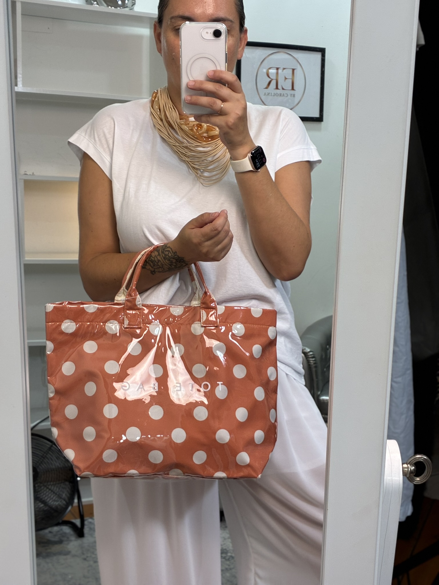 Tote Bag lunares plastificado