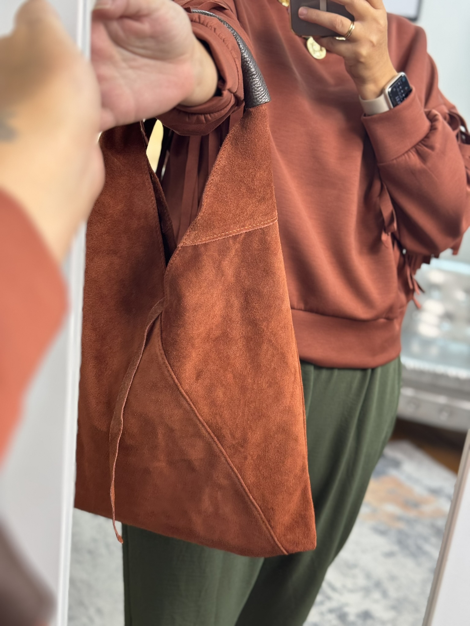 Bolso piel serraje 