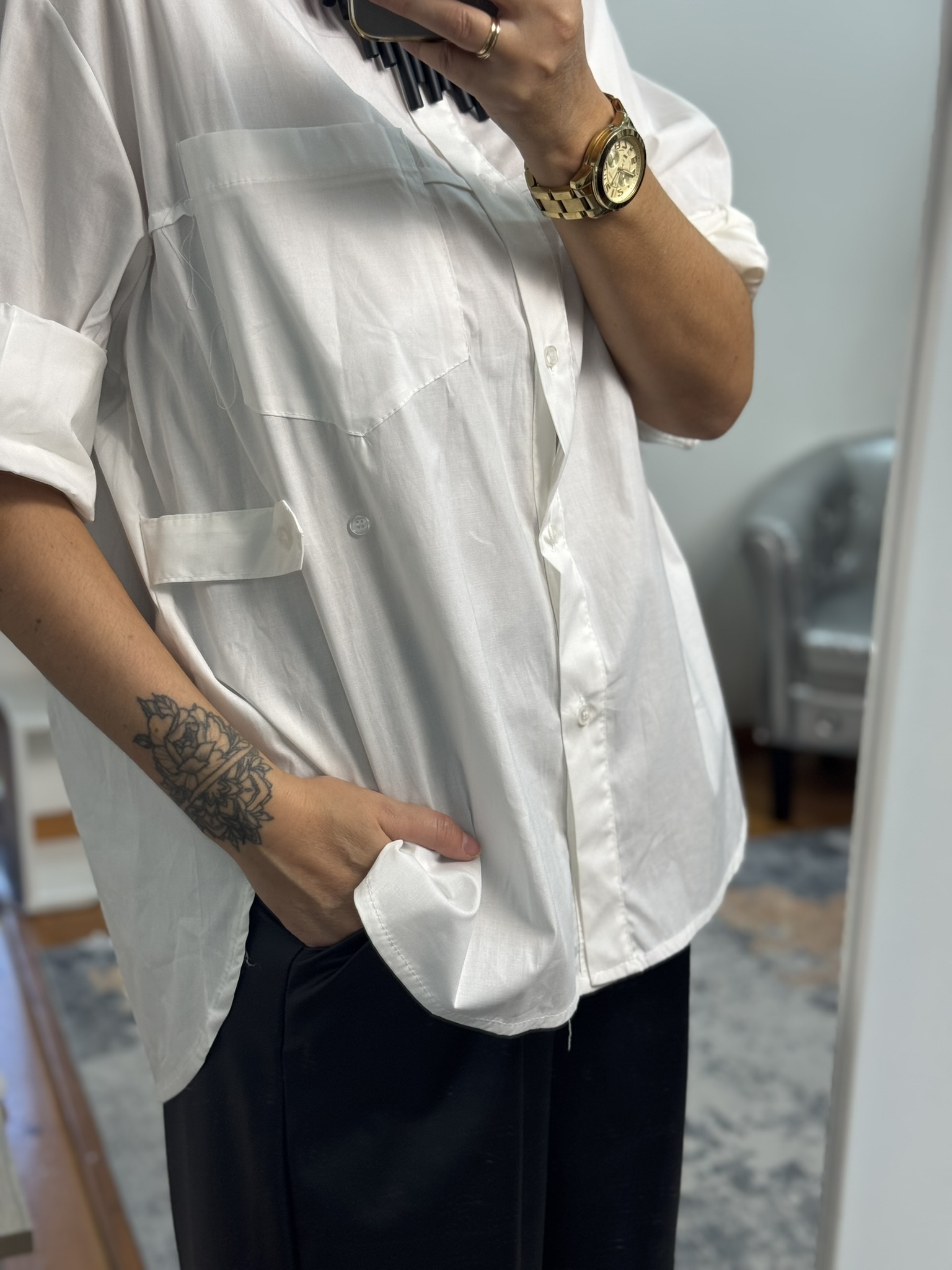 Camisa premium agodón trabillas
