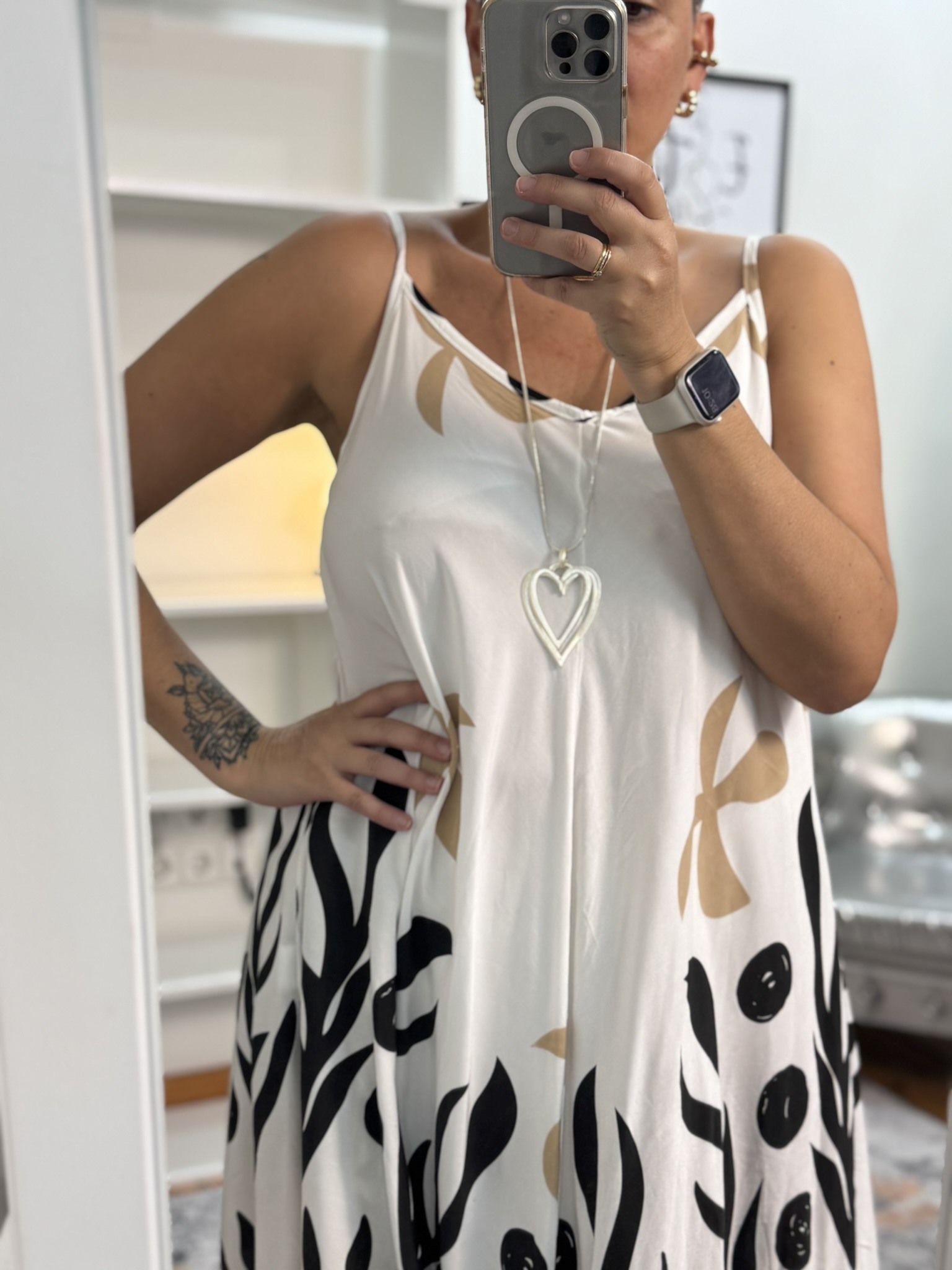 Vestido asimetrico estampado