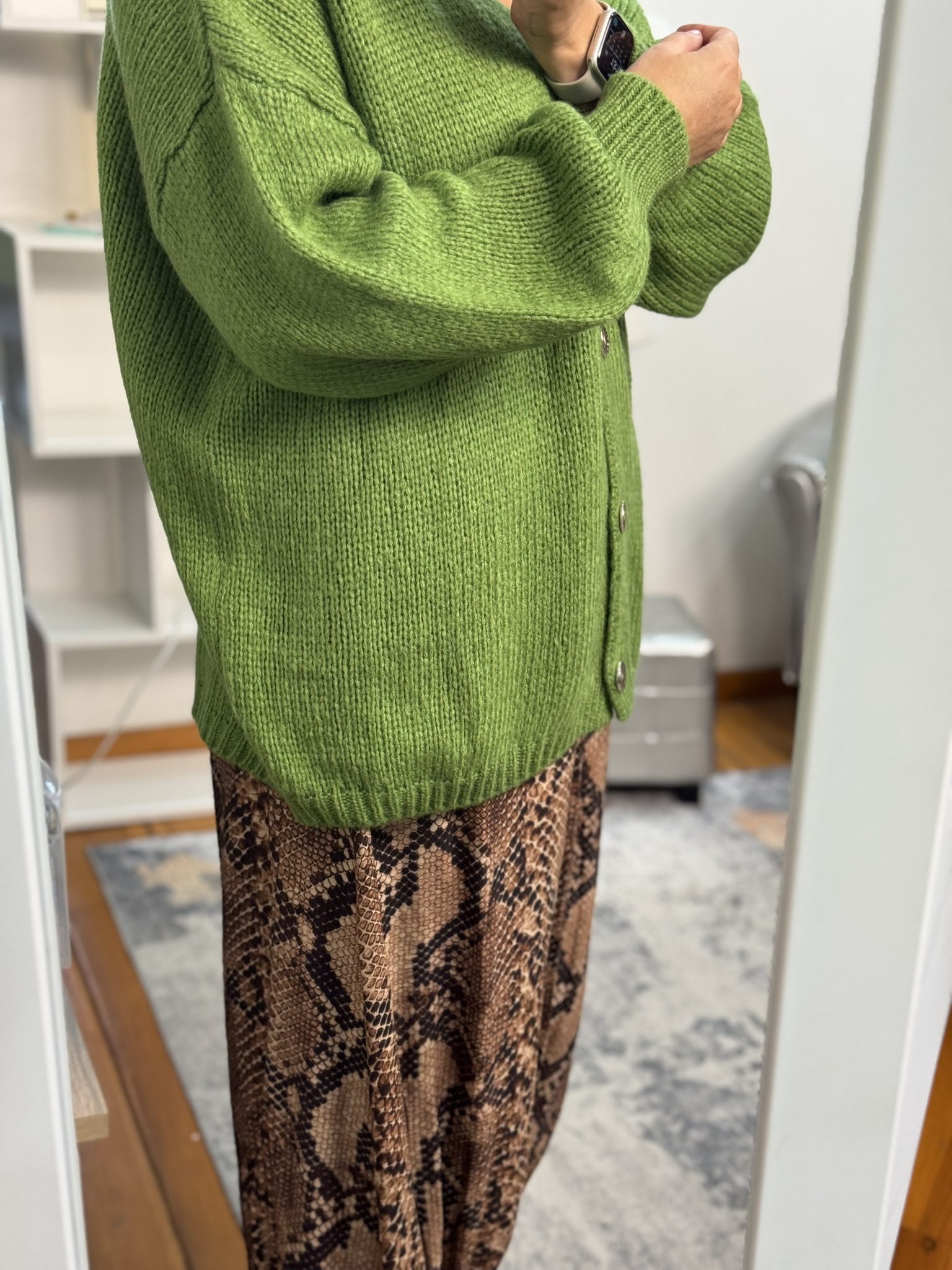 Cardigan oversize punto