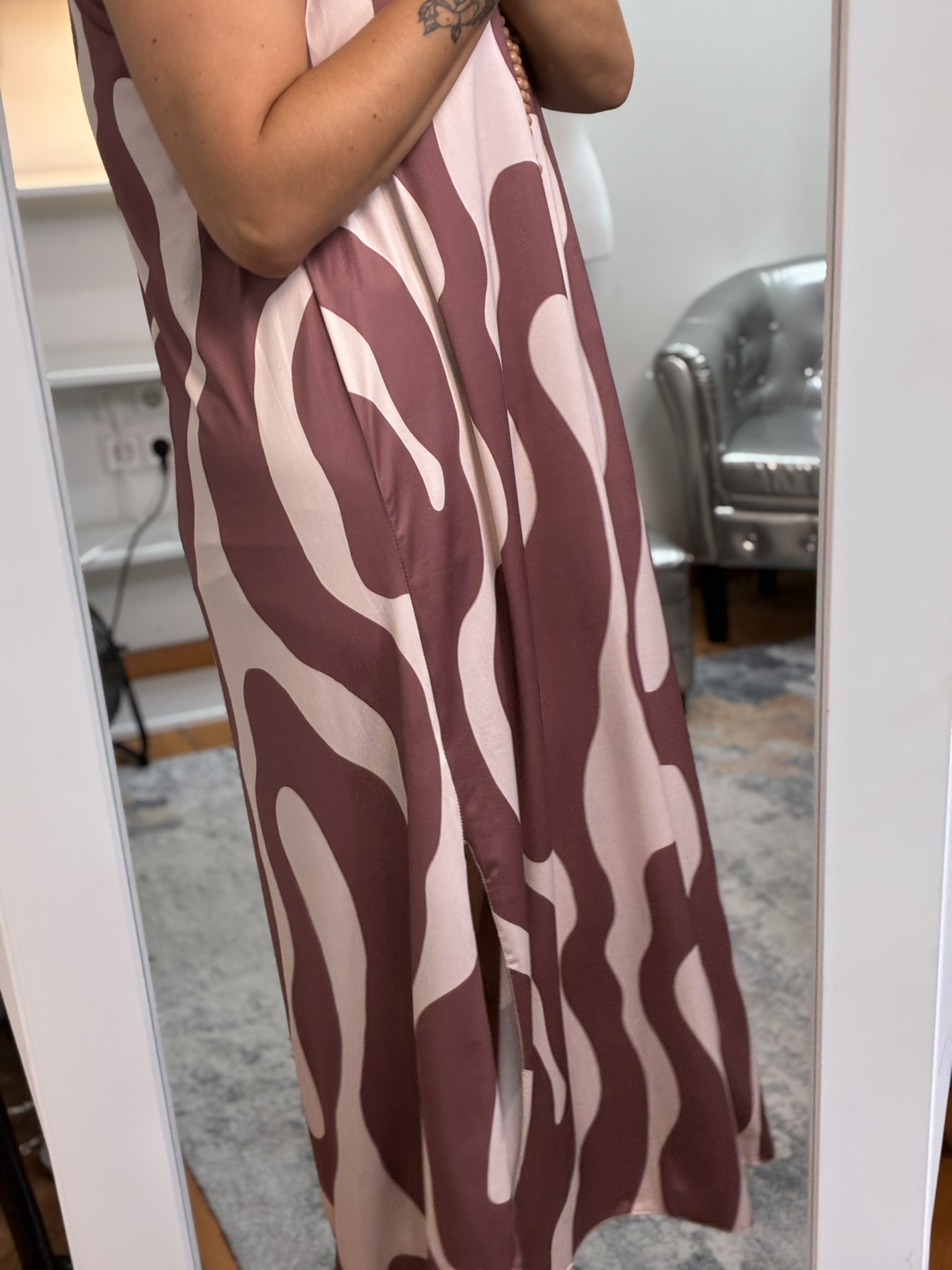Vestido ondas tela fría