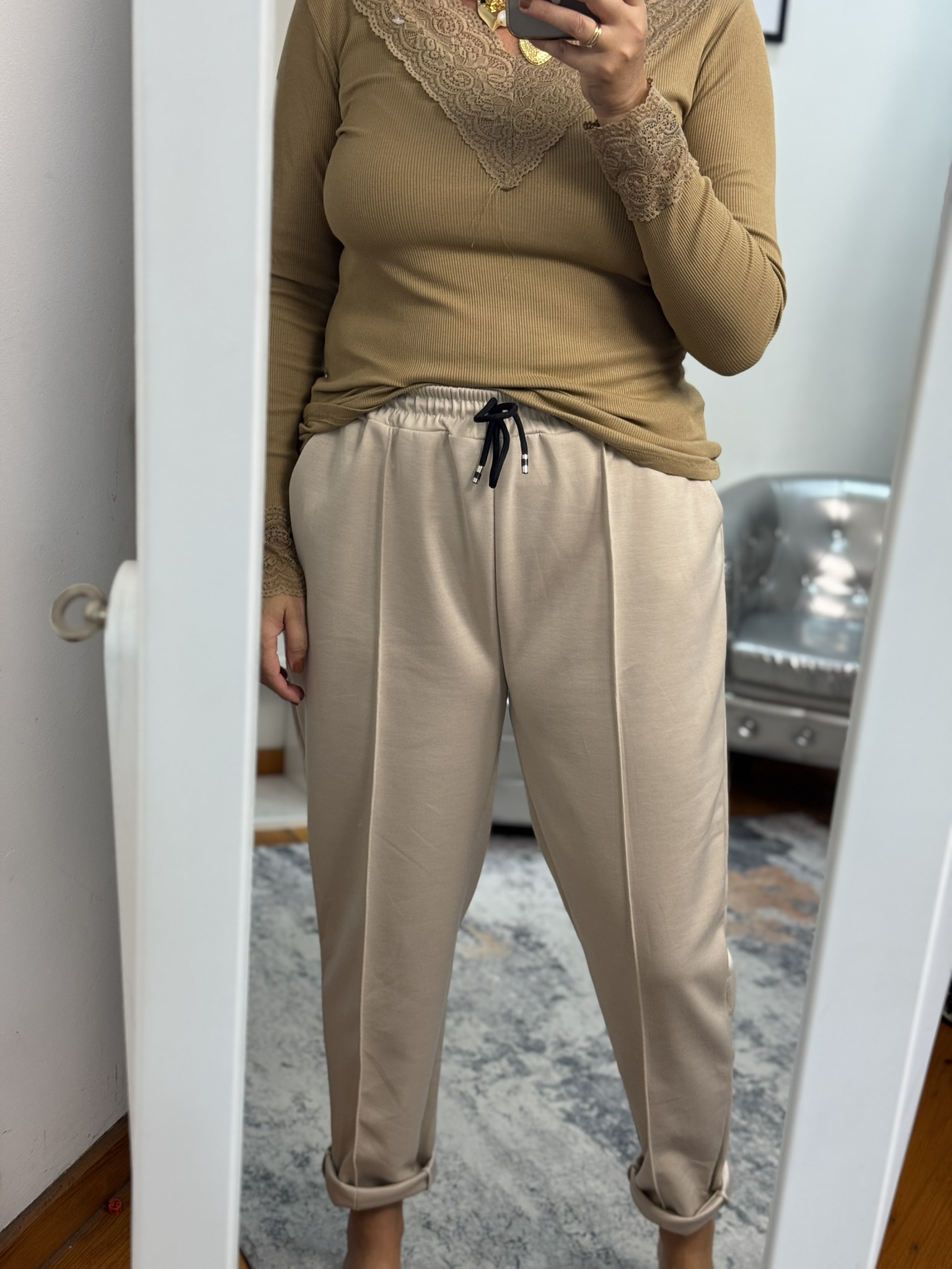 Pantalón jogger neopreno  suave slouchy