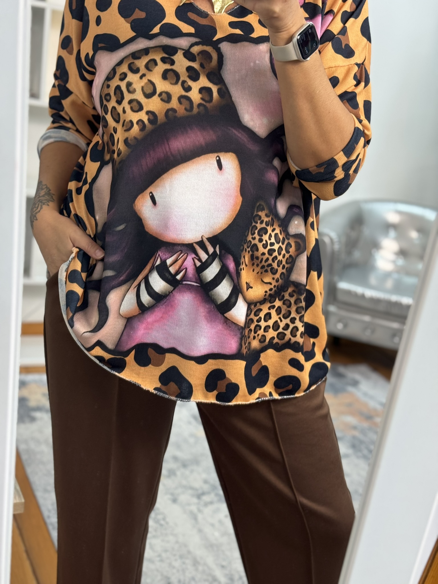 Camiseta animal print muñeca