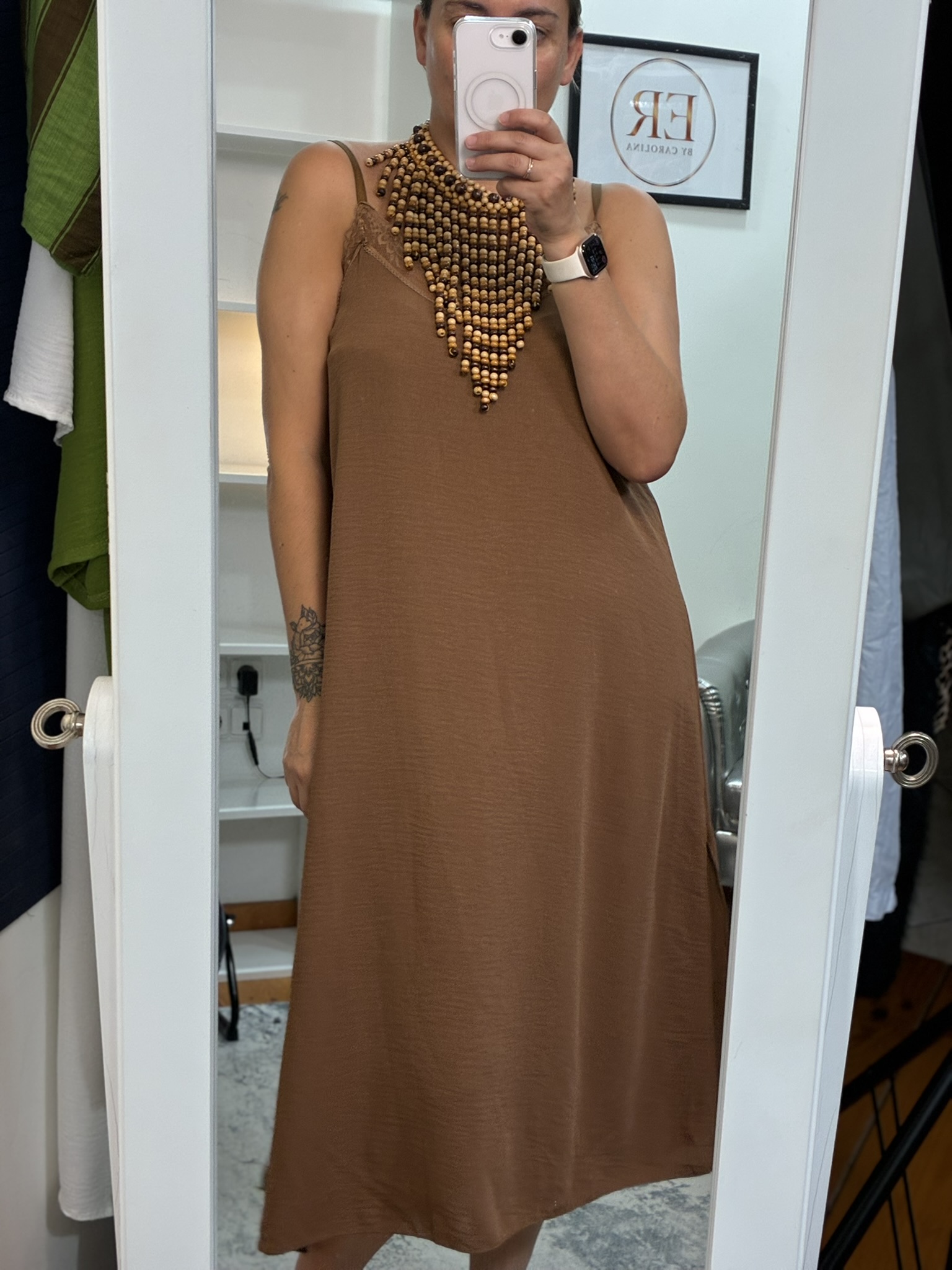 Vestido lencero crep