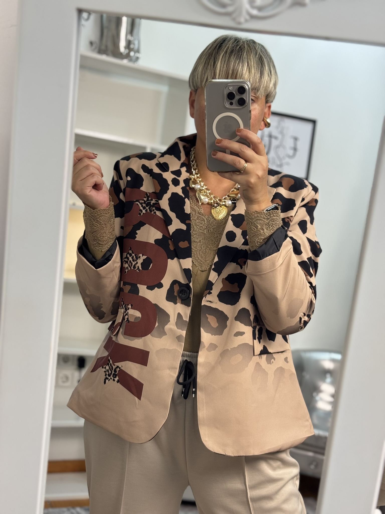 Blazer estampada rock