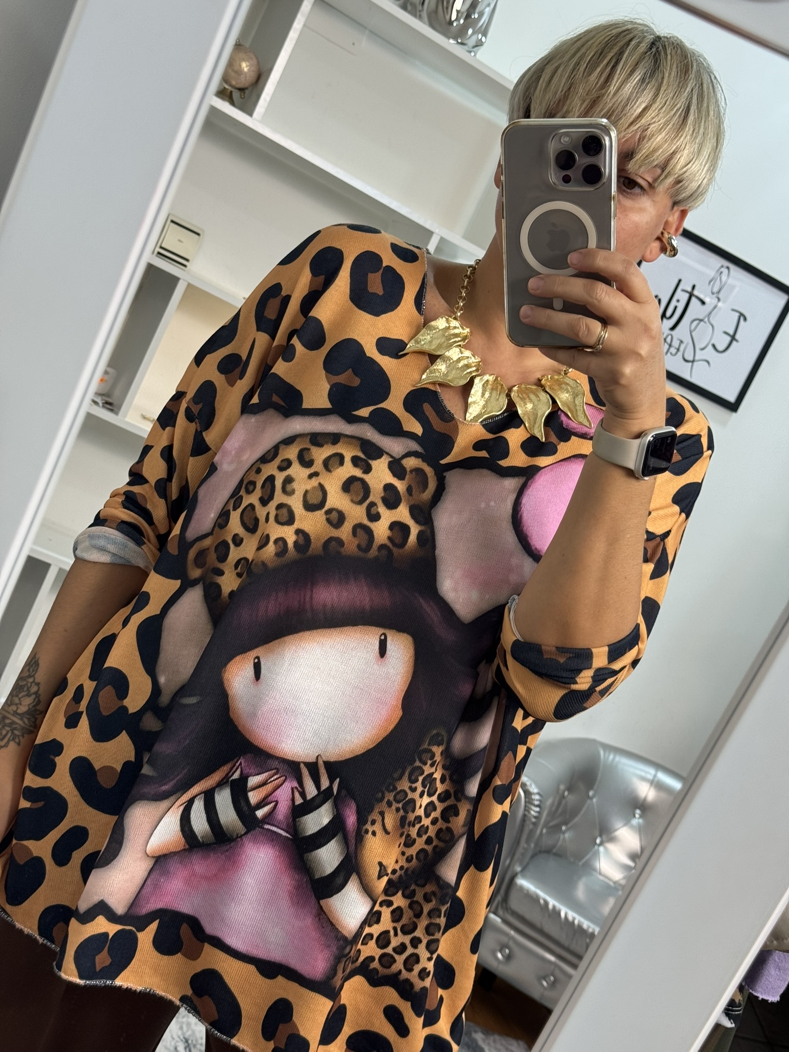 Camiseta animal print muñeca