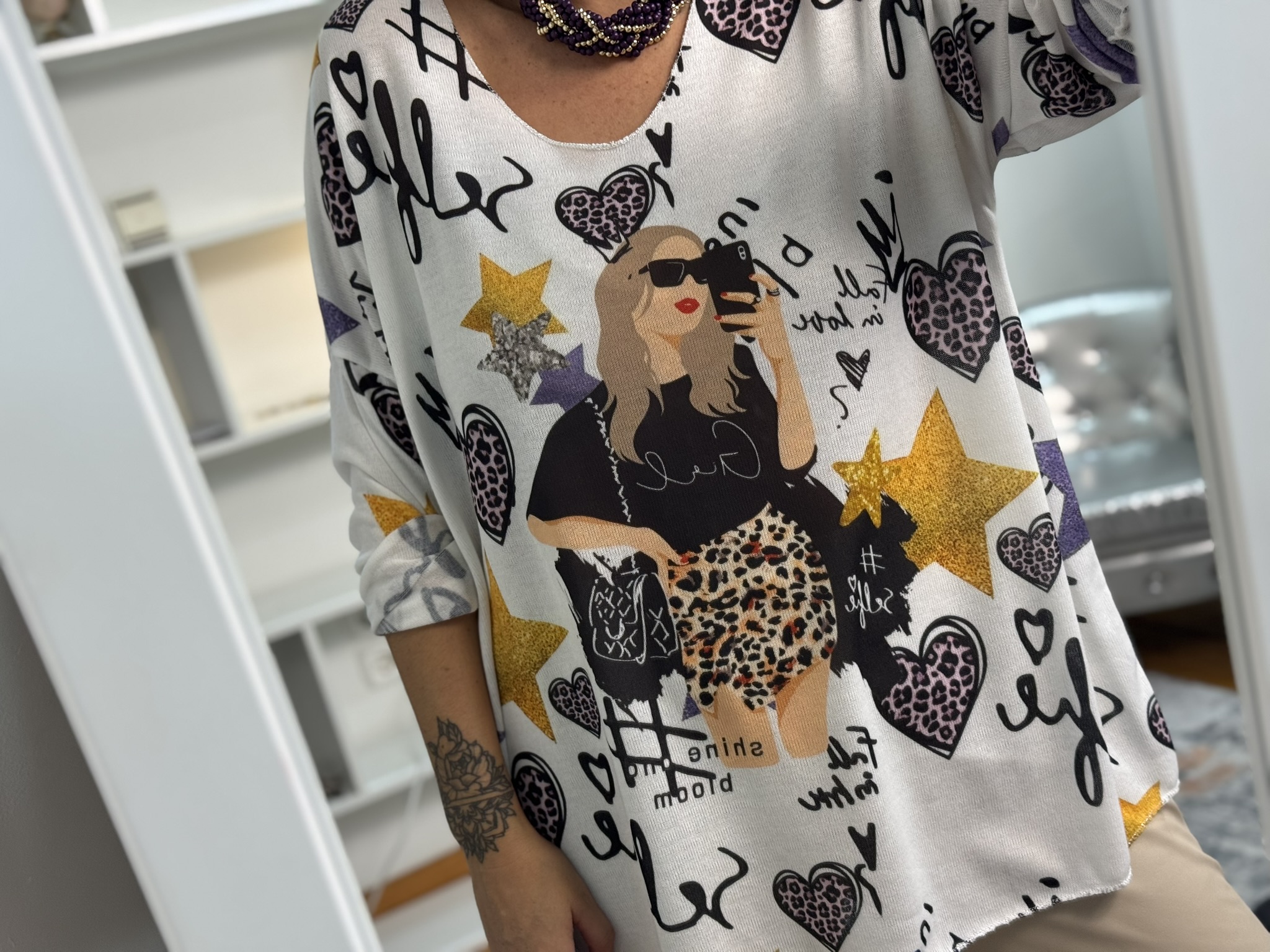 Camiseta estampada bloguera