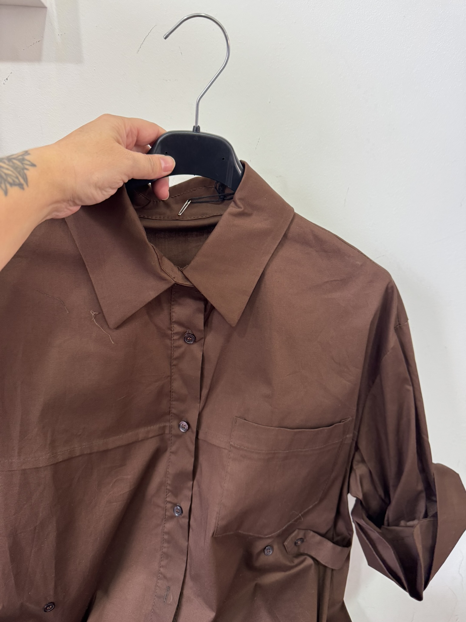Camisa premium agodón trabillas
