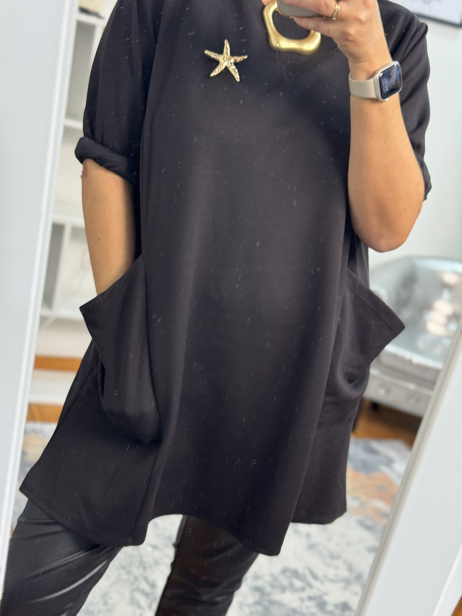 Vestido sudadera detalle estrella