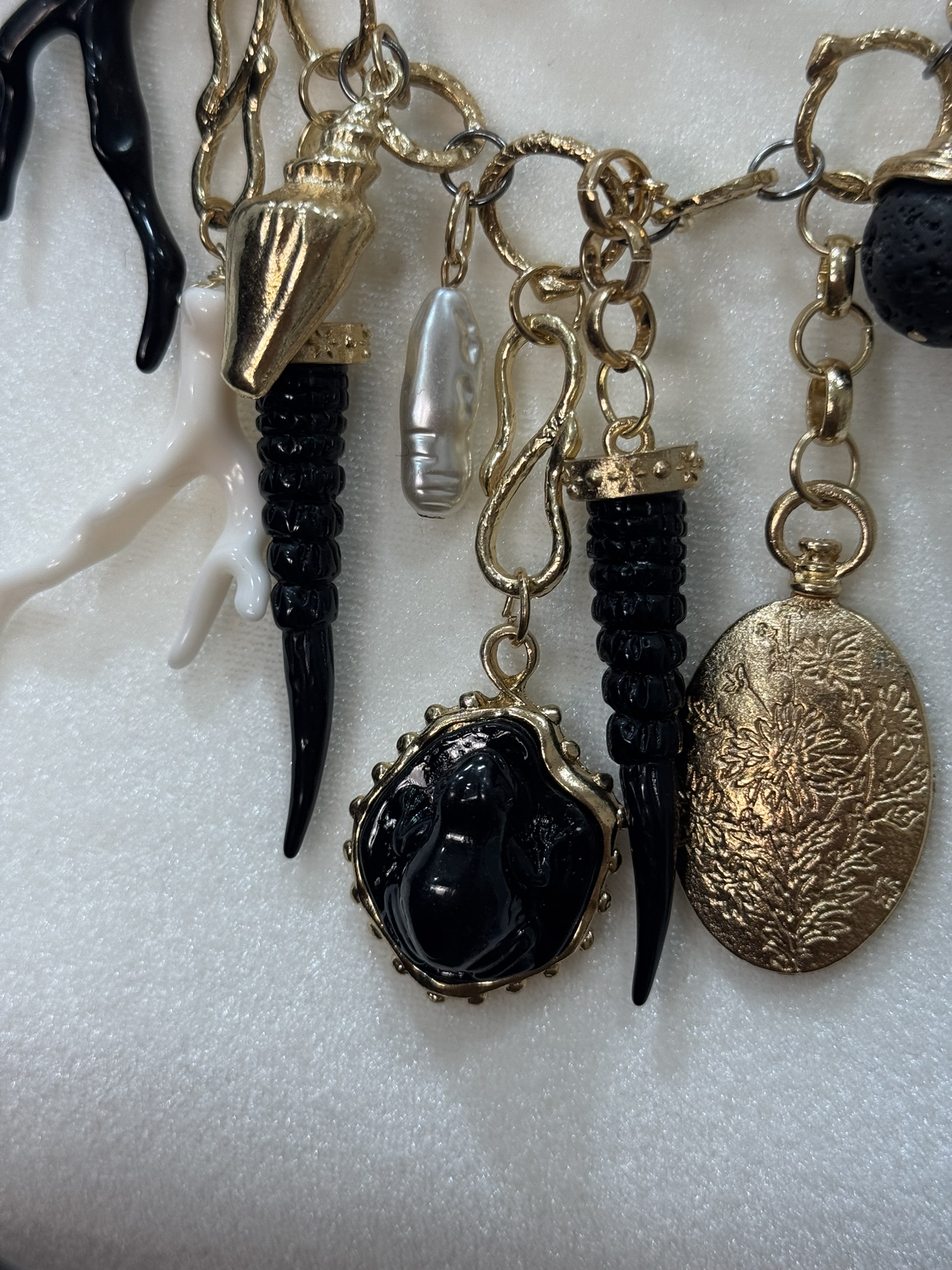 Collar doble eslabones y charms