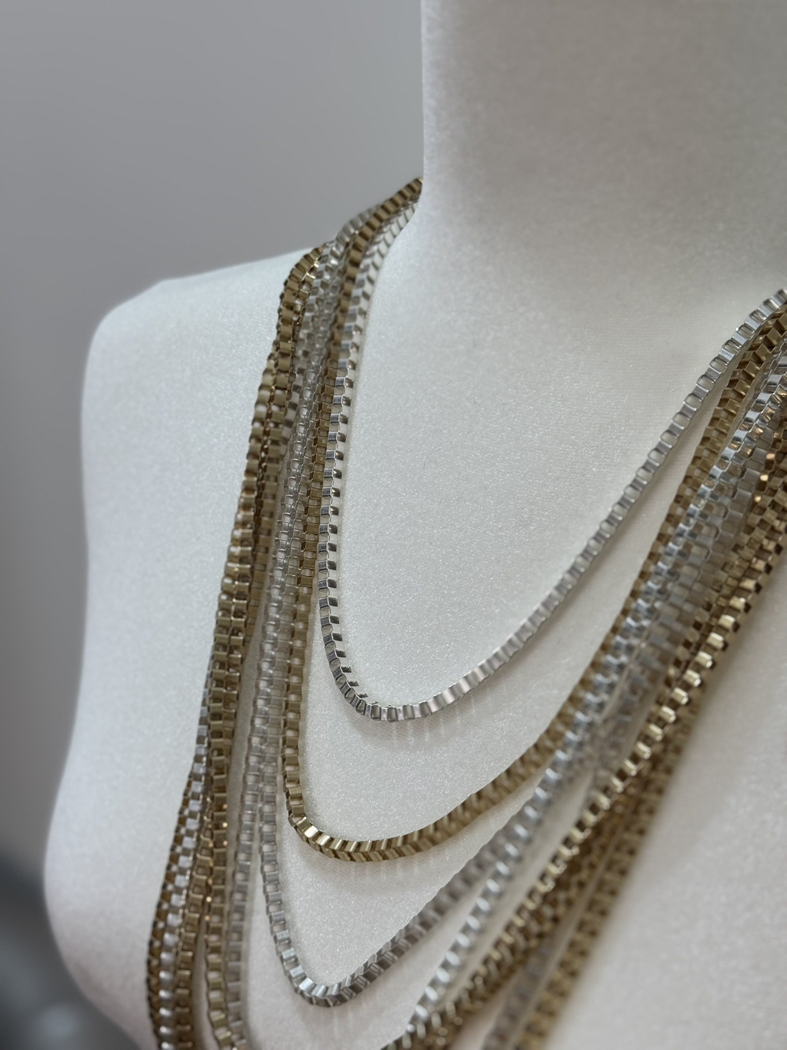 Collar vueltas metalizado