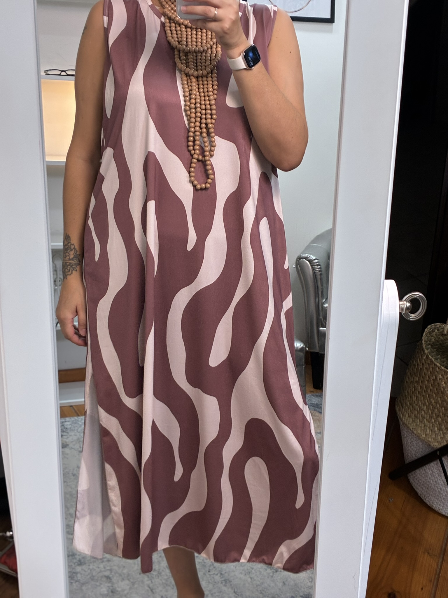 Vestido ondas tela fría