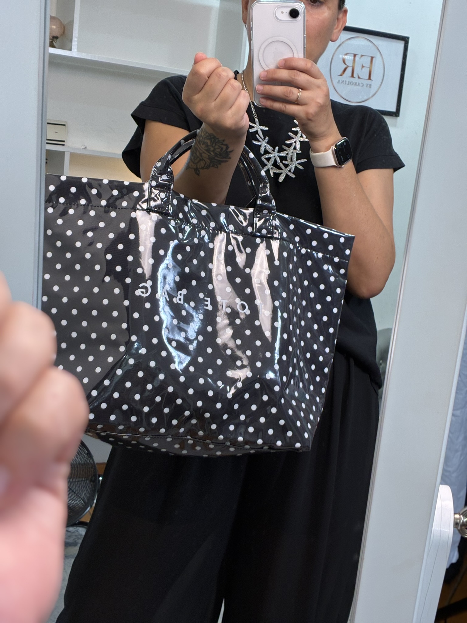 Tote Bag lunares plastificado