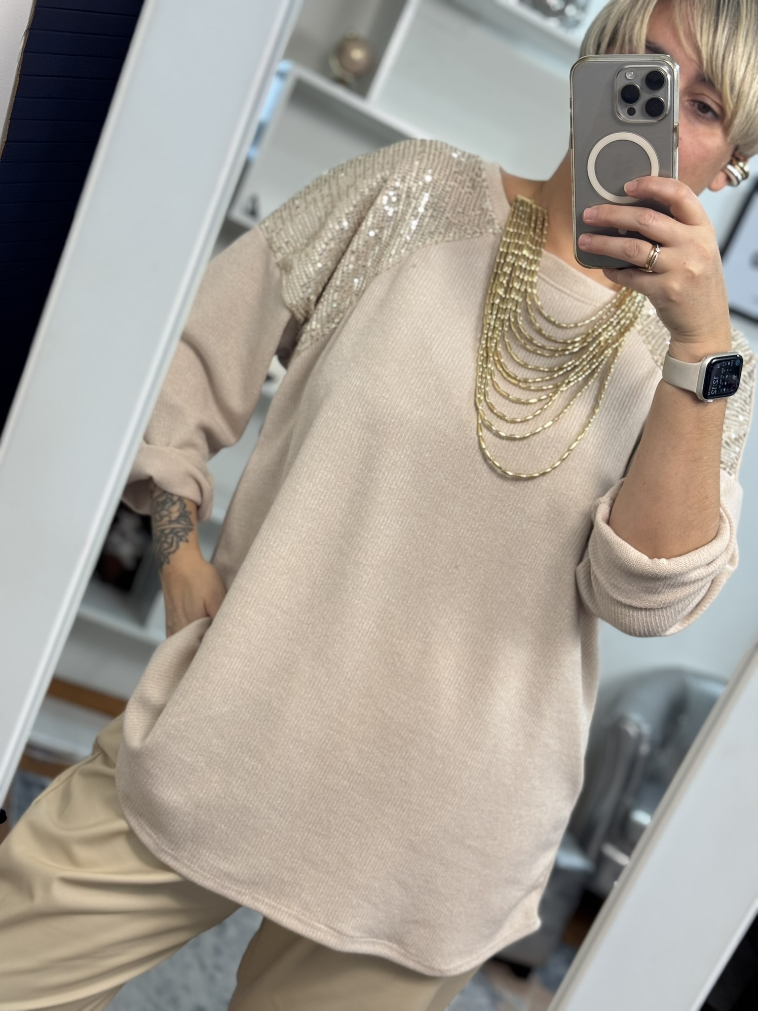 Jersey soft lentejuelas 