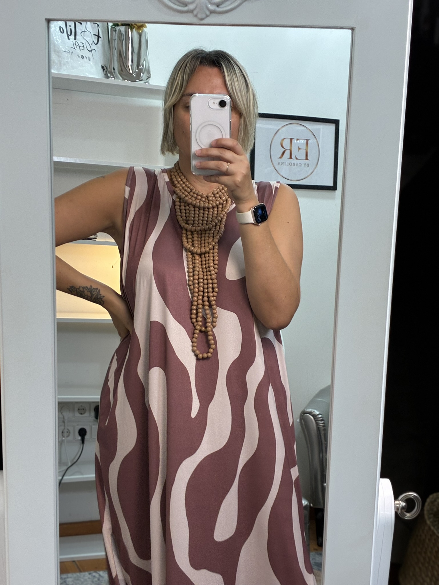 Vestido ondas tela fría