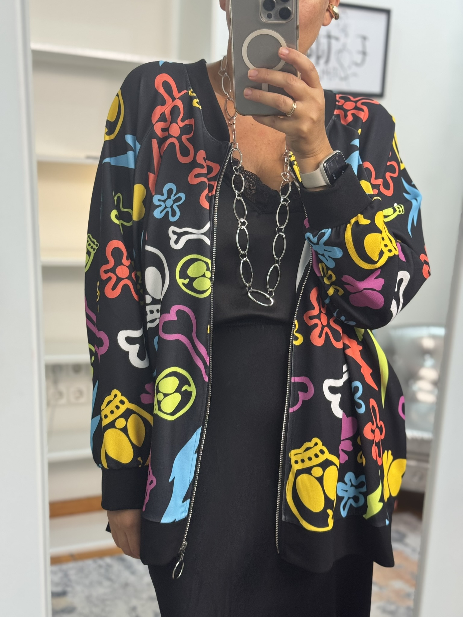 Bomber estampada