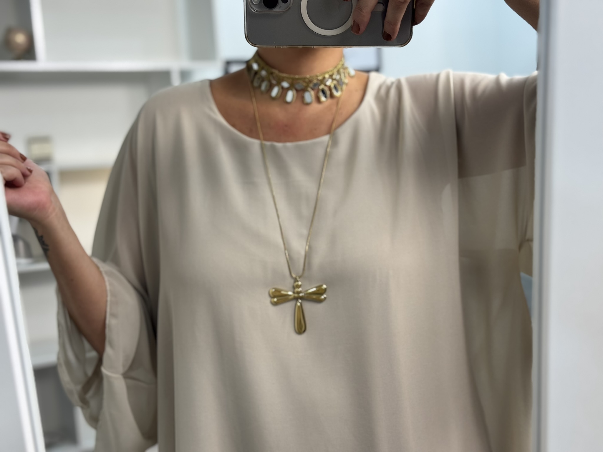 Camisa evasé gasa