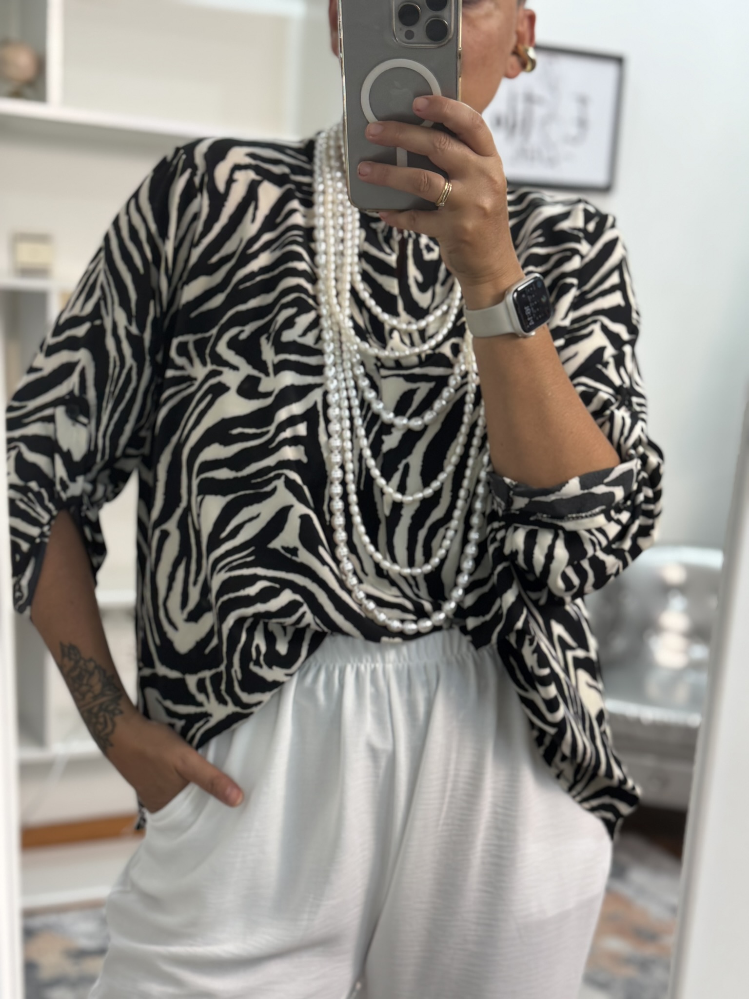 Camisa animal print cebra