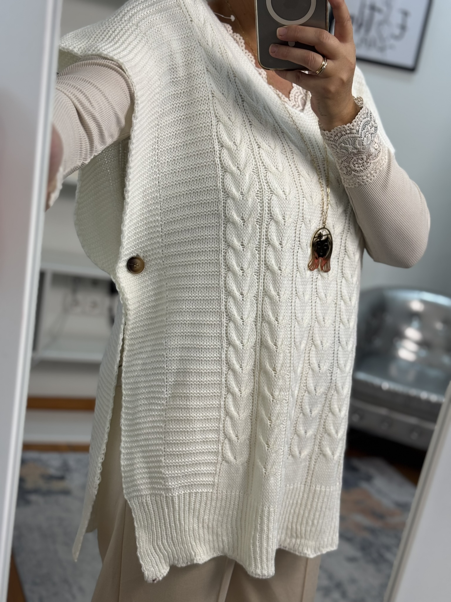 Chaleco punto oversize